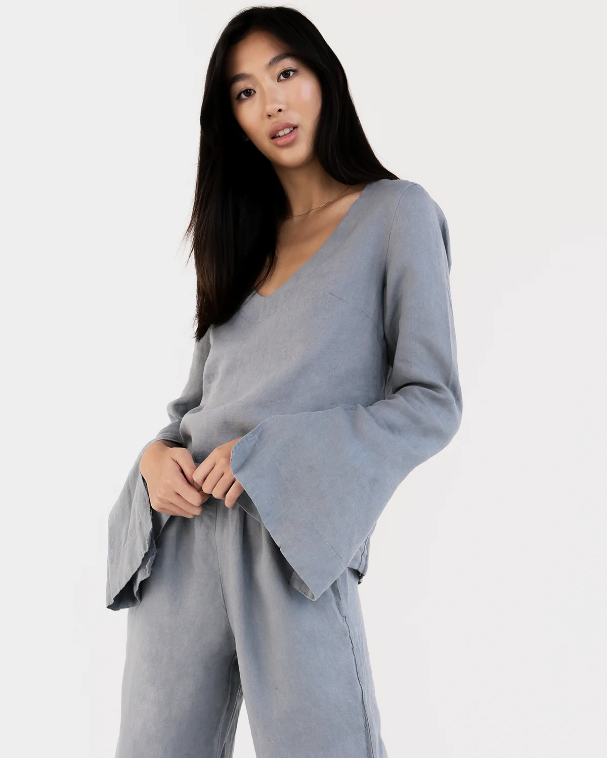 Mineral 100% French Flax Linen Top - Image 2