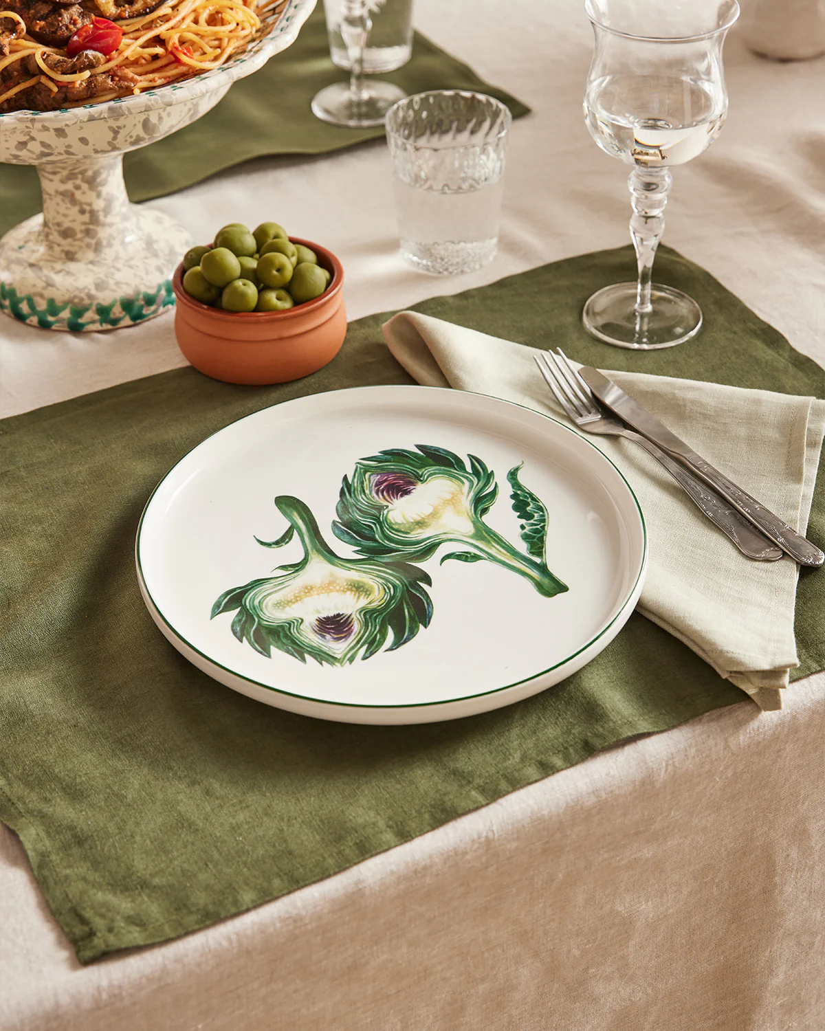 Sage 100% French Flax Linen Napkins (Set of Four) - Image 2