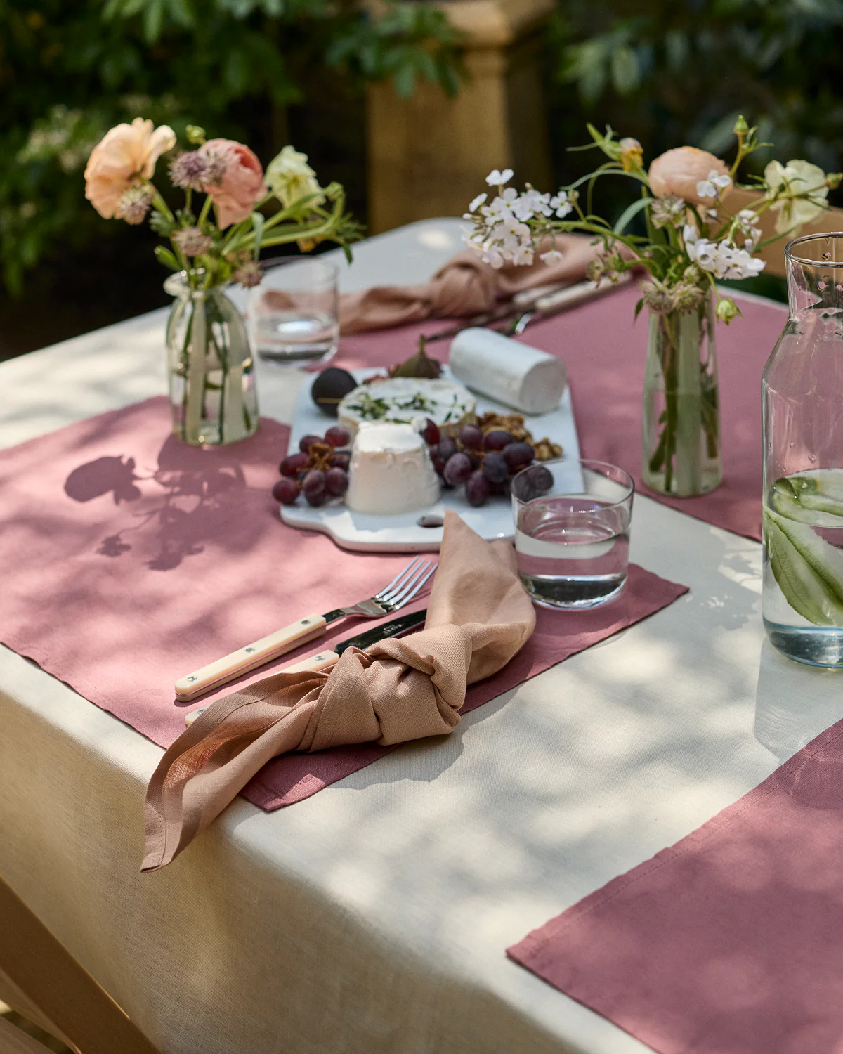 Oatmeal 100% French Flax Linen Tablecloth - Image 5