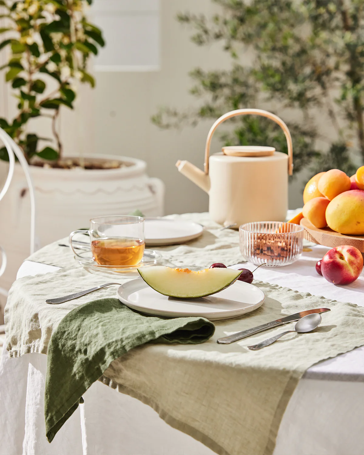 Sage 100% French Flax Linen Placemats (Set of Four) - Image 2