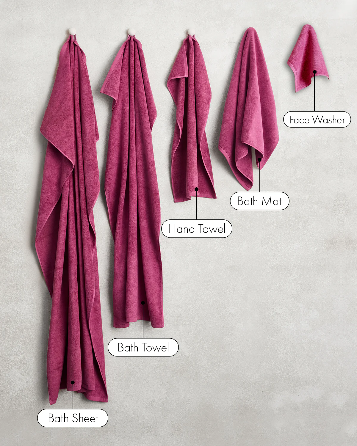 Berry 100% Cotton Terry Bath Sheet Bundle - Image 4