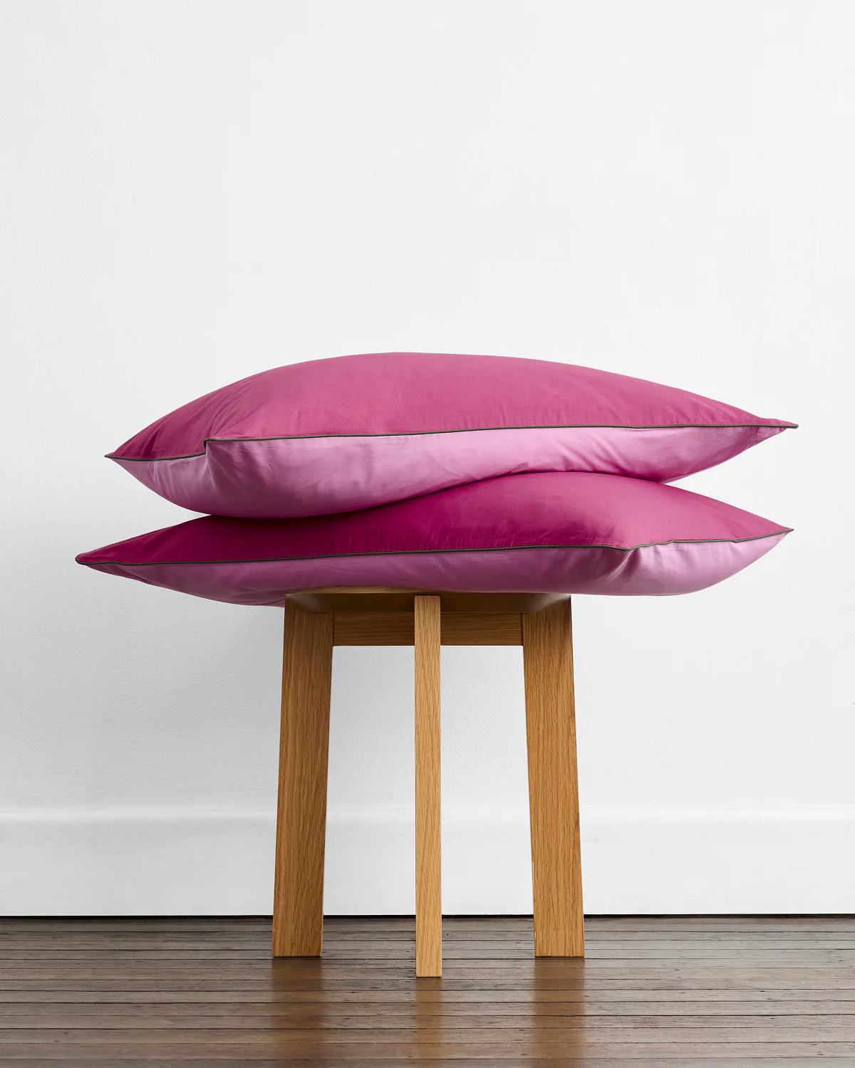 Berry, Bubblegum & Moss Piped 100% Organic Cotton Duvet Cover Set - Image 5