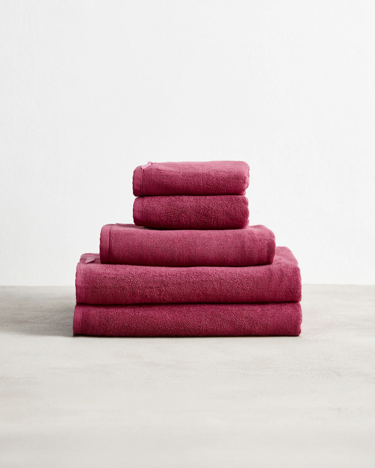 Berry 100% Cotton Terry Bath Towel Bundle