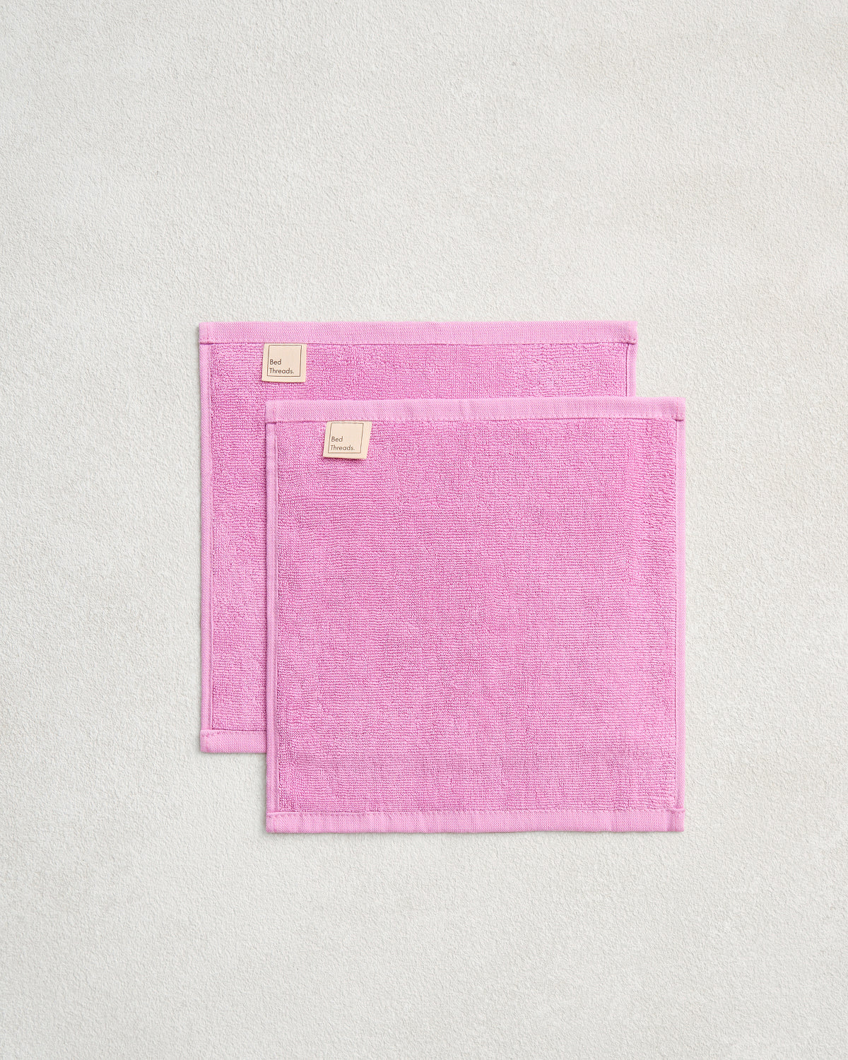 Bubblegum 100% Cotton Terry Face Washers (Set of Two) - Image 2