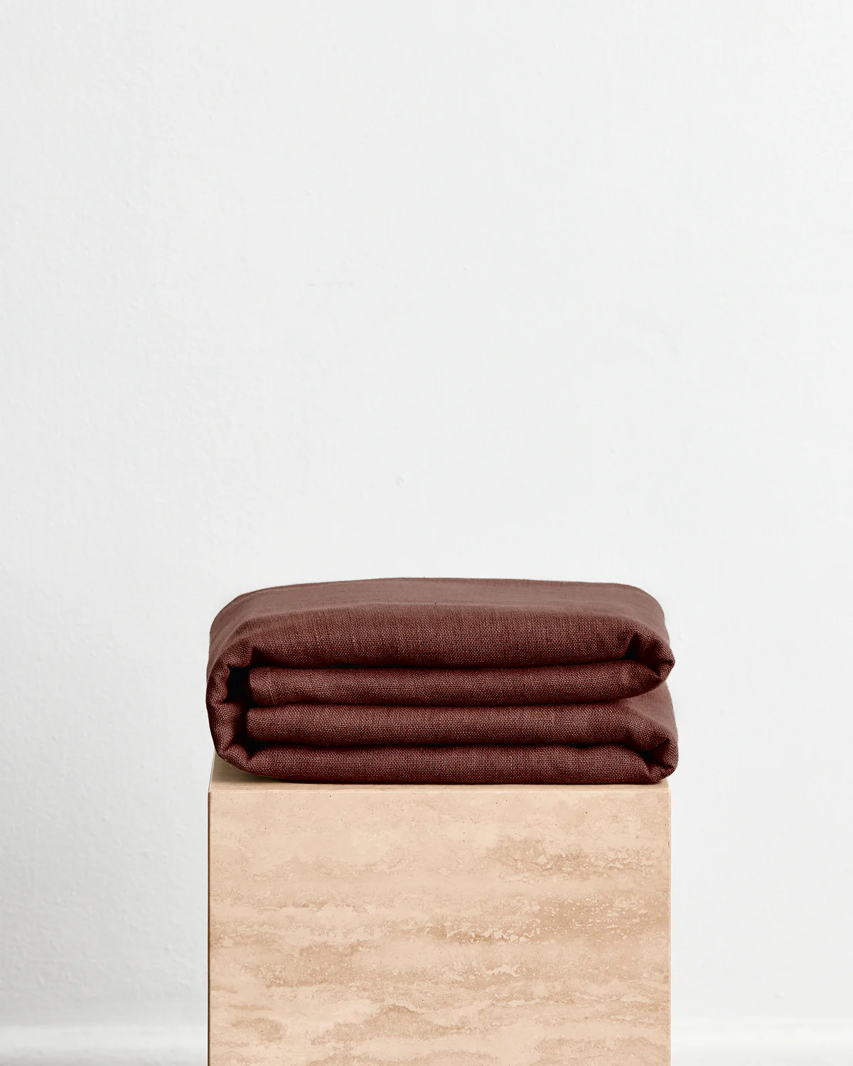 Cacao 100% French Flax Linen Throw