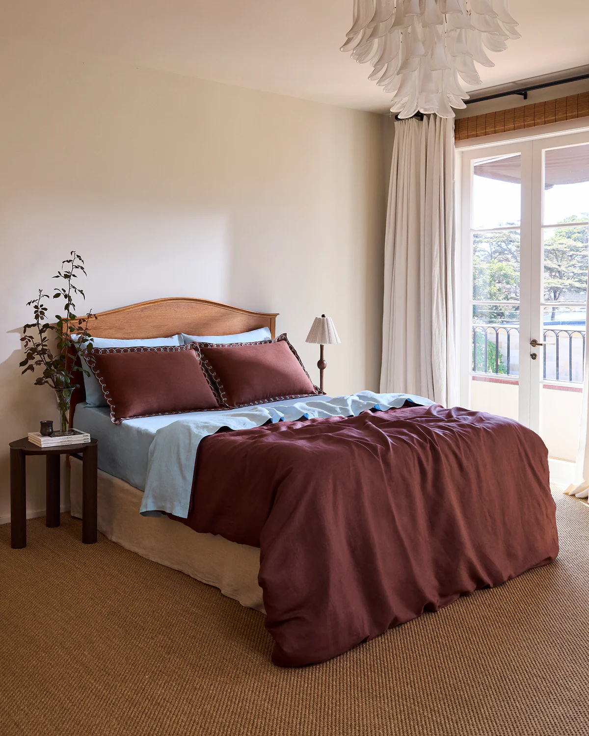 Cacao & Coast 100% French Flax Linen Swirl Pillowcases (Set of Two) - Image 2