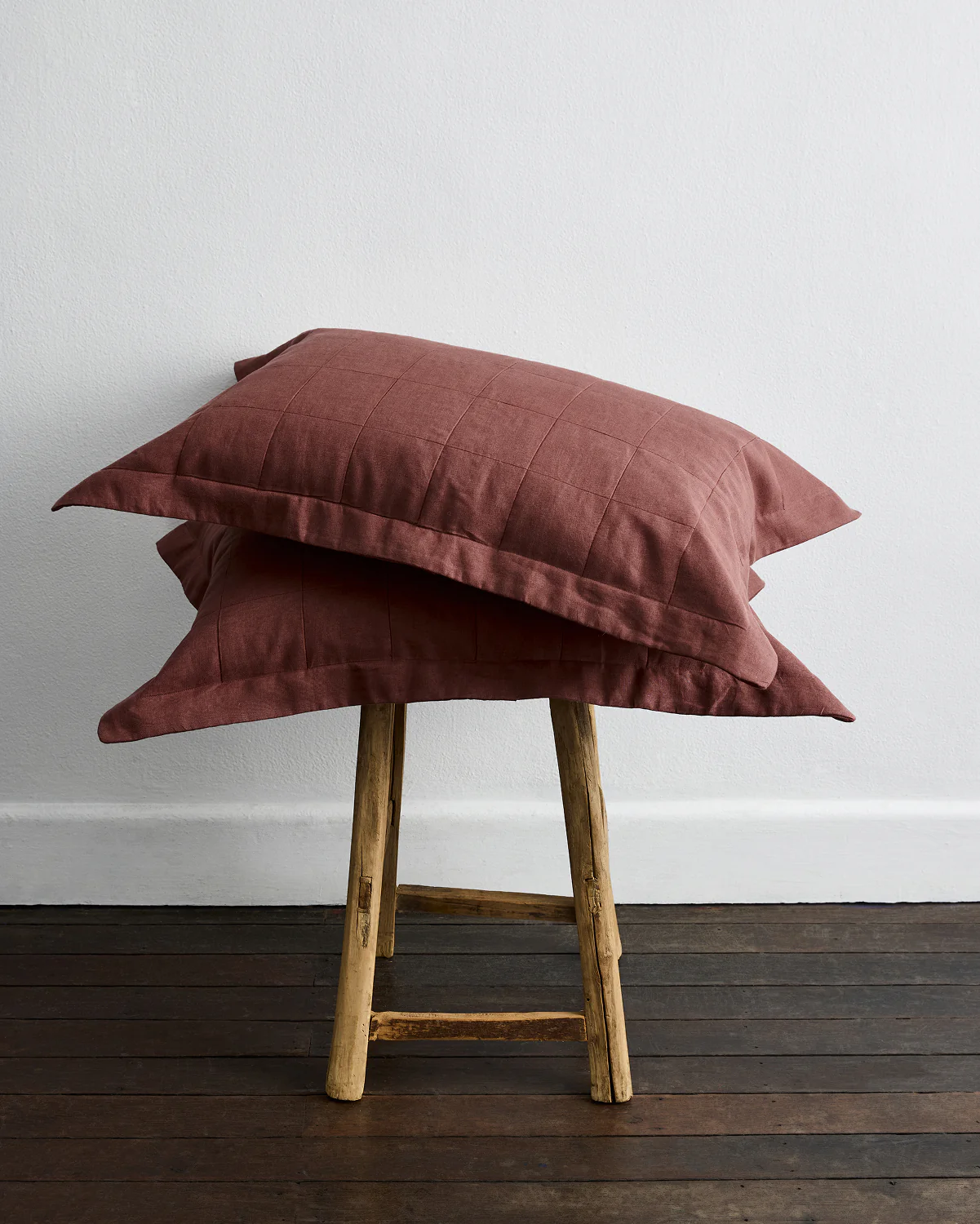 Cacao Quilted Pillowcases (Set of Two)