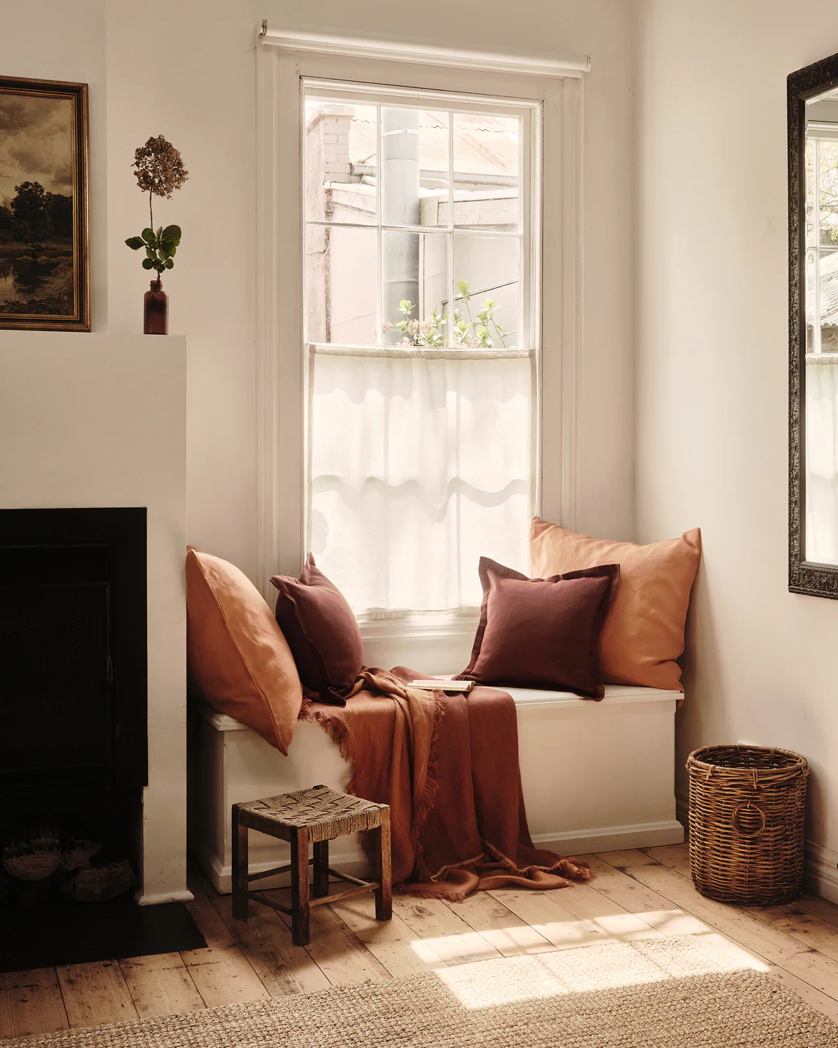Cacao 100% French Flax Linen Cushion Cover - Image 5
