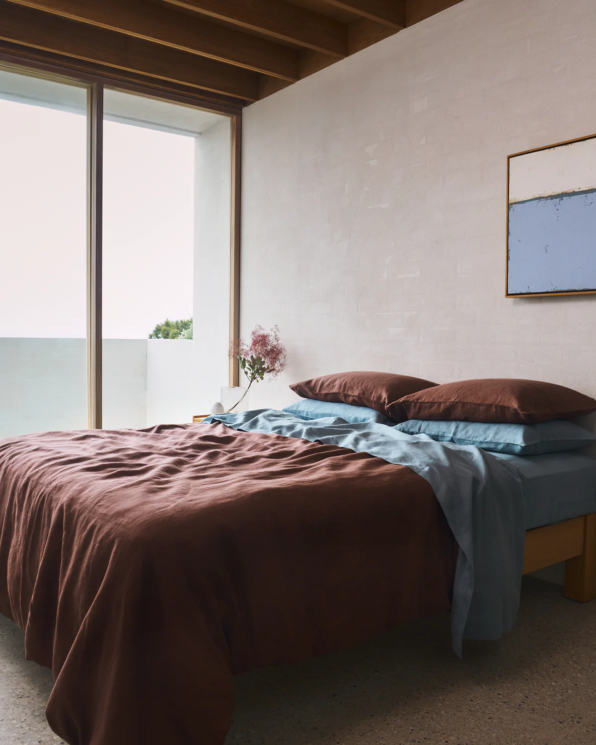 Cacao 100% French Flax Linen Duvet Cover - Image 6