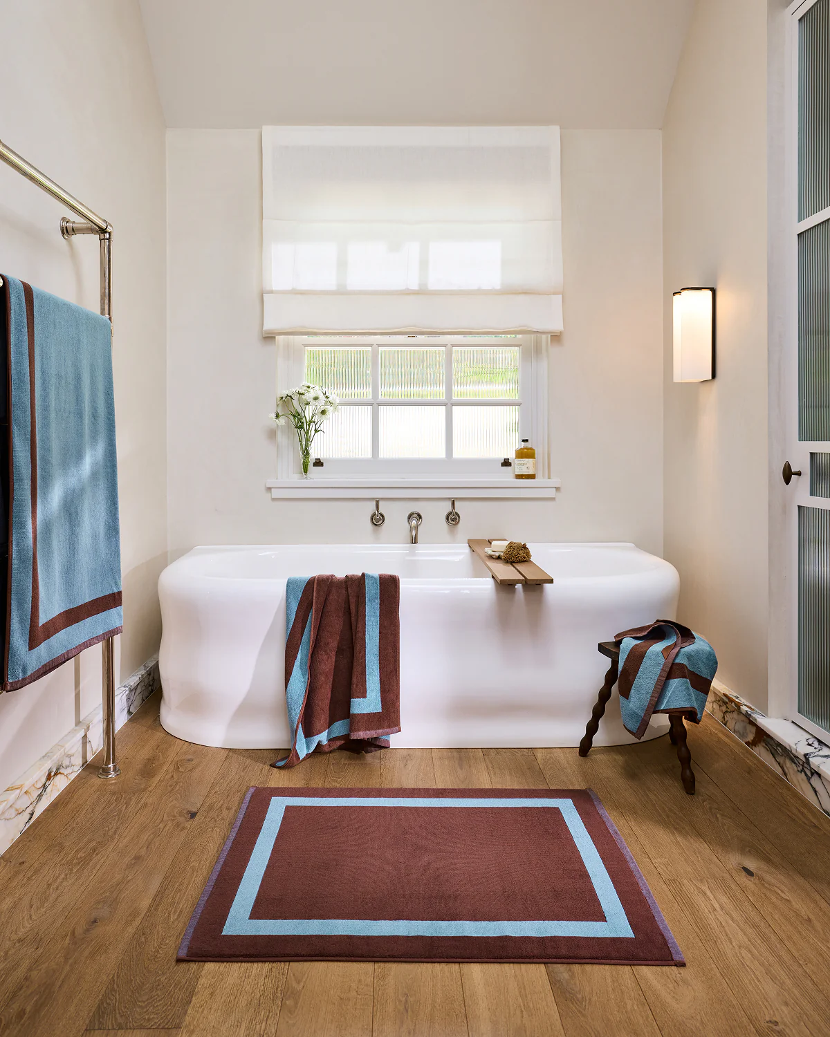 Cacao & Lagoon Two-Toned 100% Cotton Terry Bath Sheet Bundle - Image 2