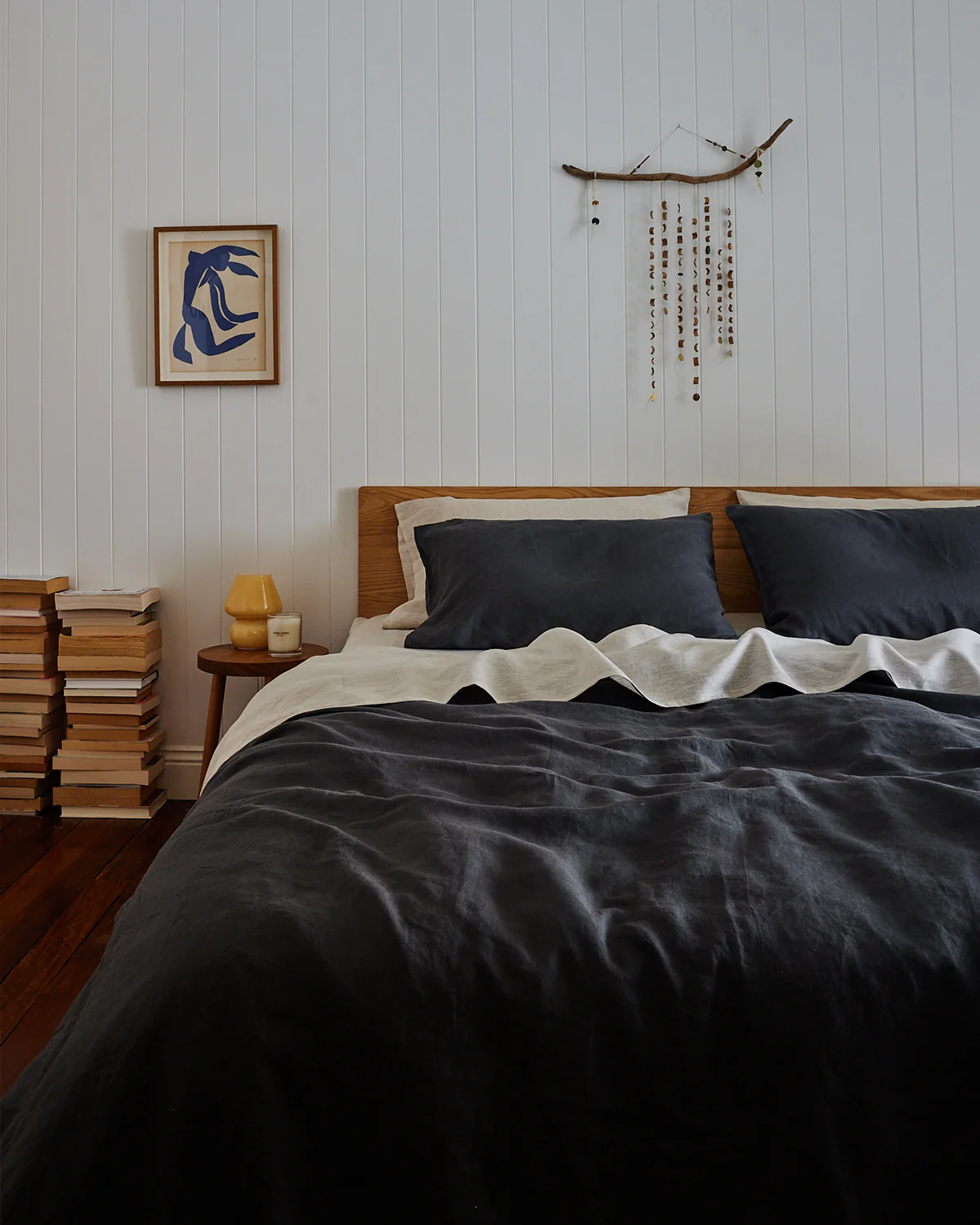 Charcoal 100% French Flax Linen Pillowcases (Set of Two) - Image 4