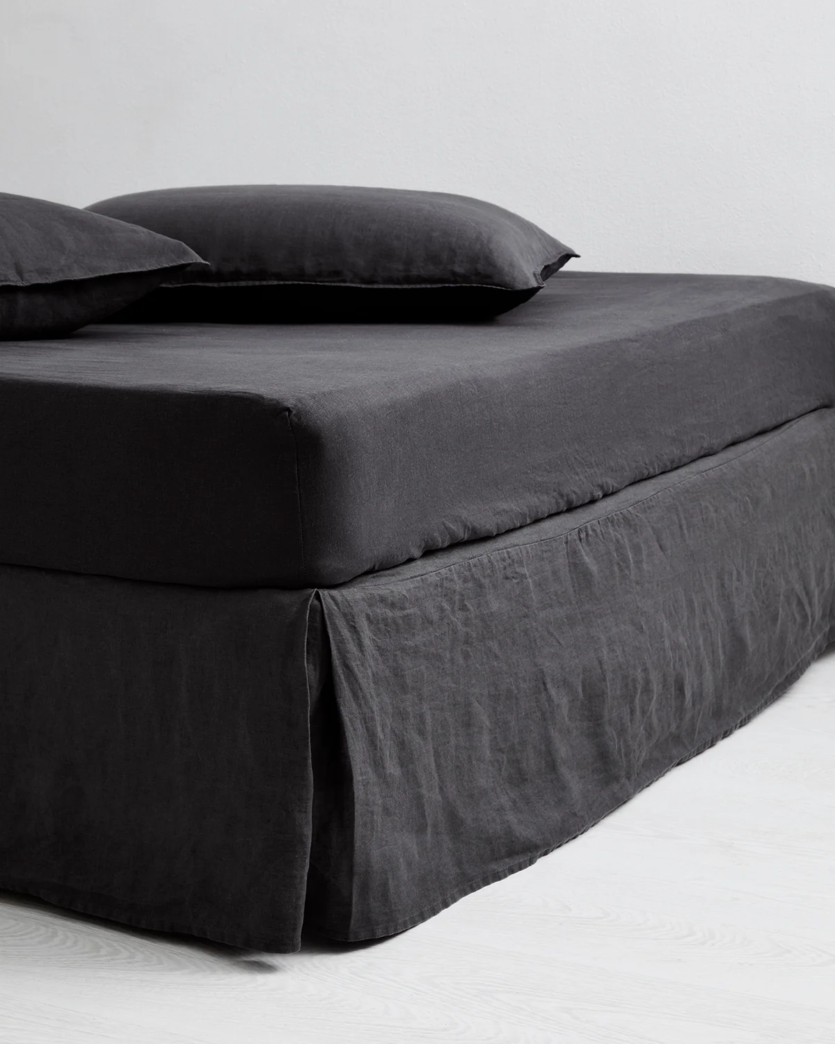 Charcoal 100% French Flax Linen Valance - Image 2
