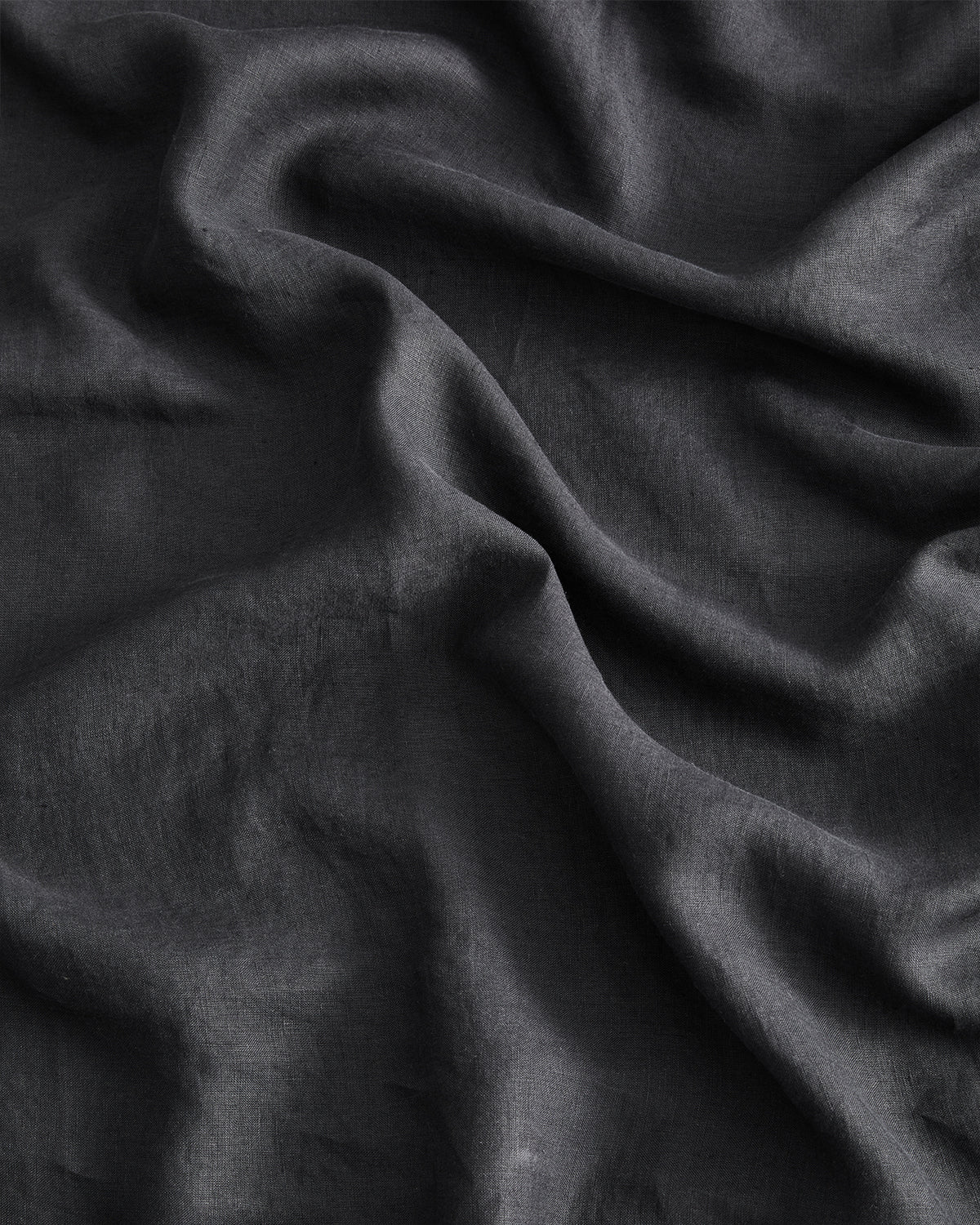 Charcoal 100% French Flax Linen Fitted Sheet Set - Image 4