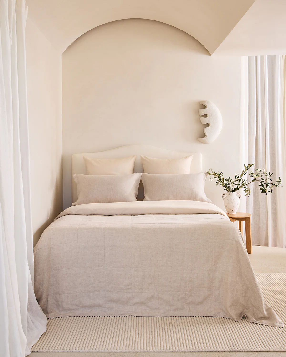 Crème 100% French Flax Linen European Pillowcases (Set of Two) - Image 4