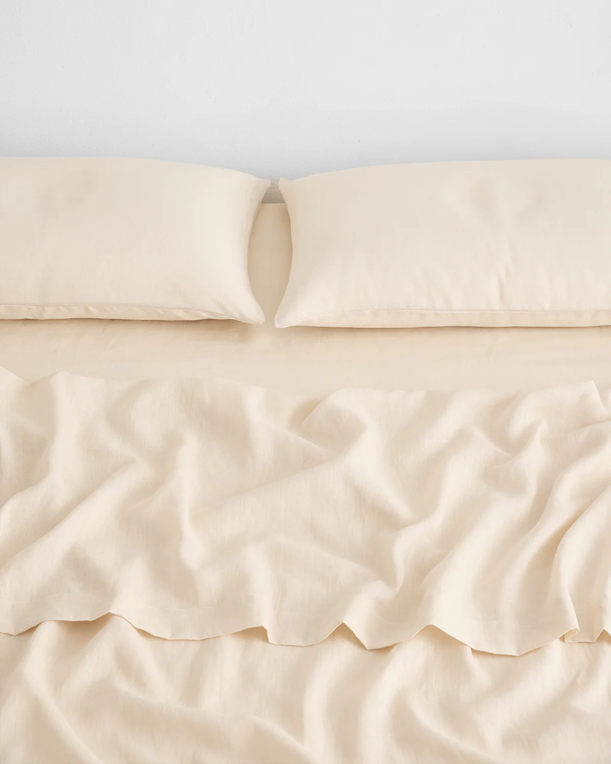 Crème 100% French Flax Linen Fitted Sheet - Image 2