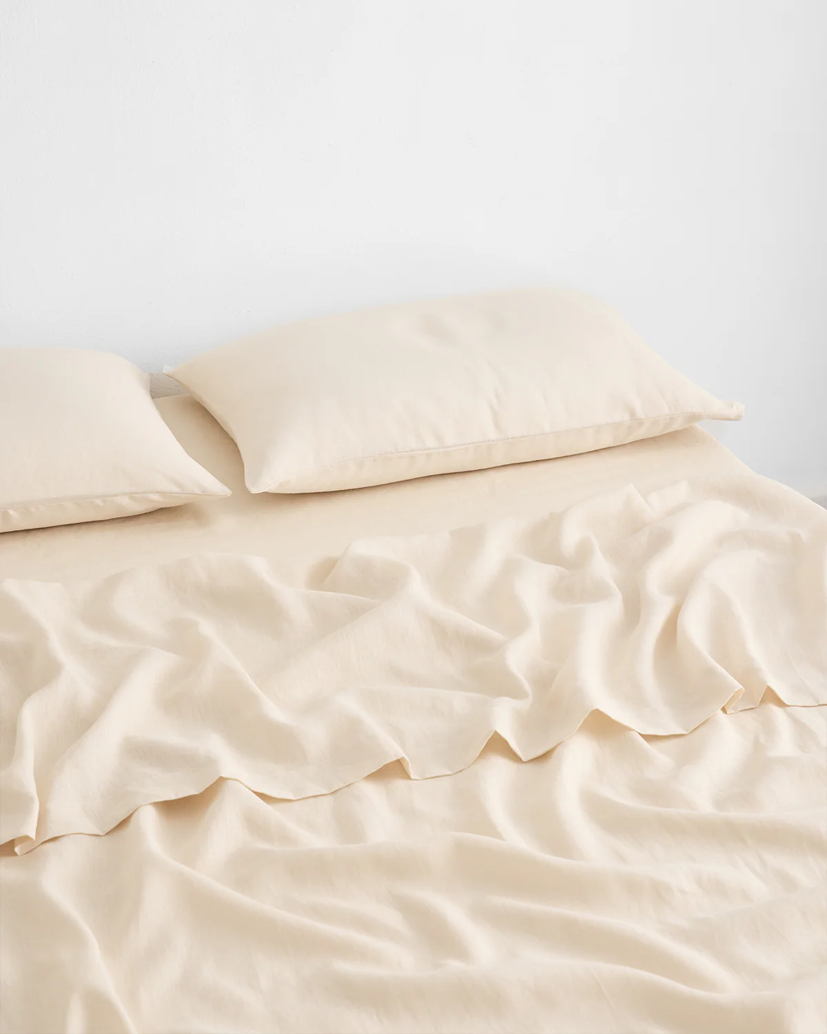 Crème 100% French Flax Linen Flat Sheet - Image 2