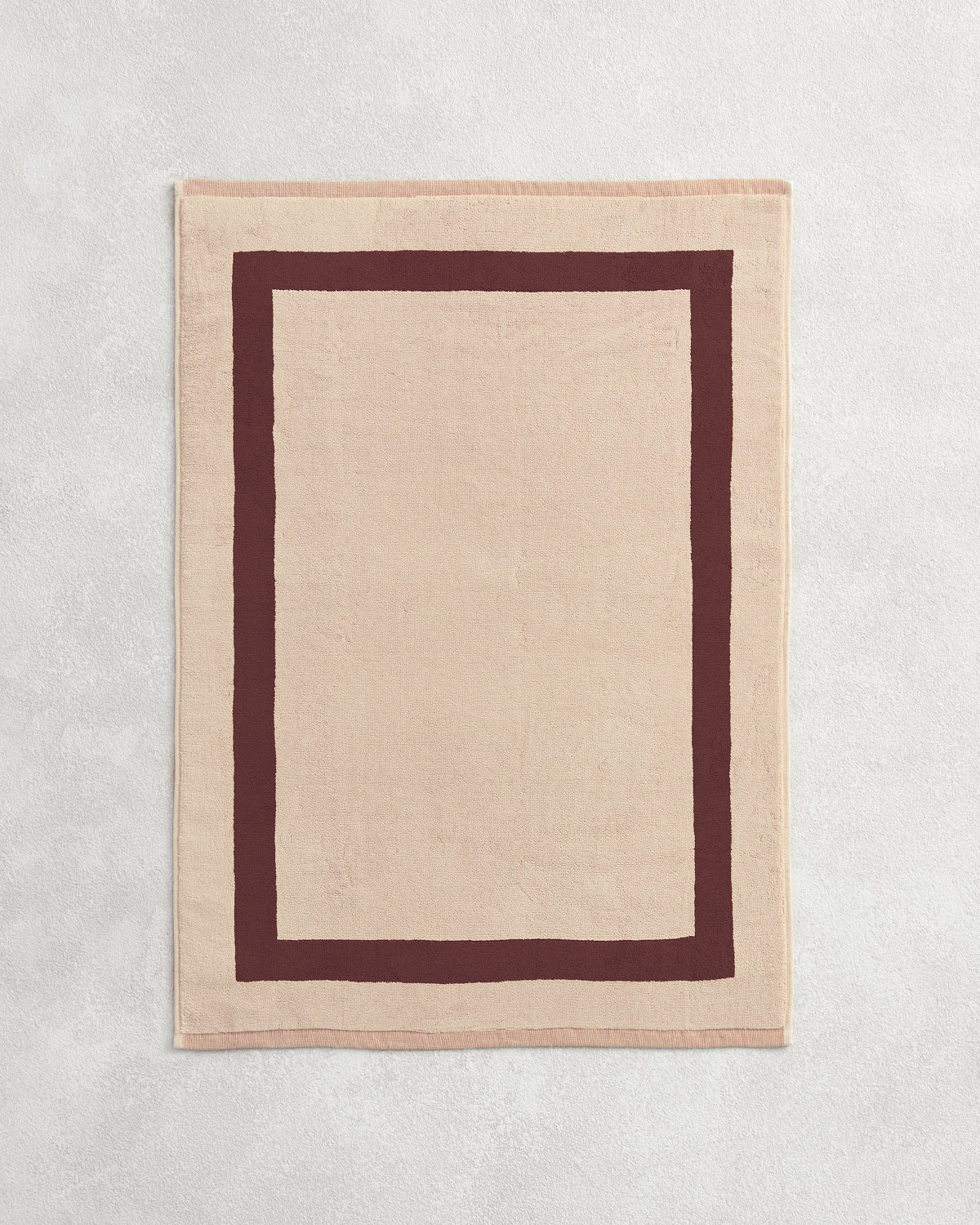 Crème & Cacao Two-Toned 100% Cotton Terry Bath Mat