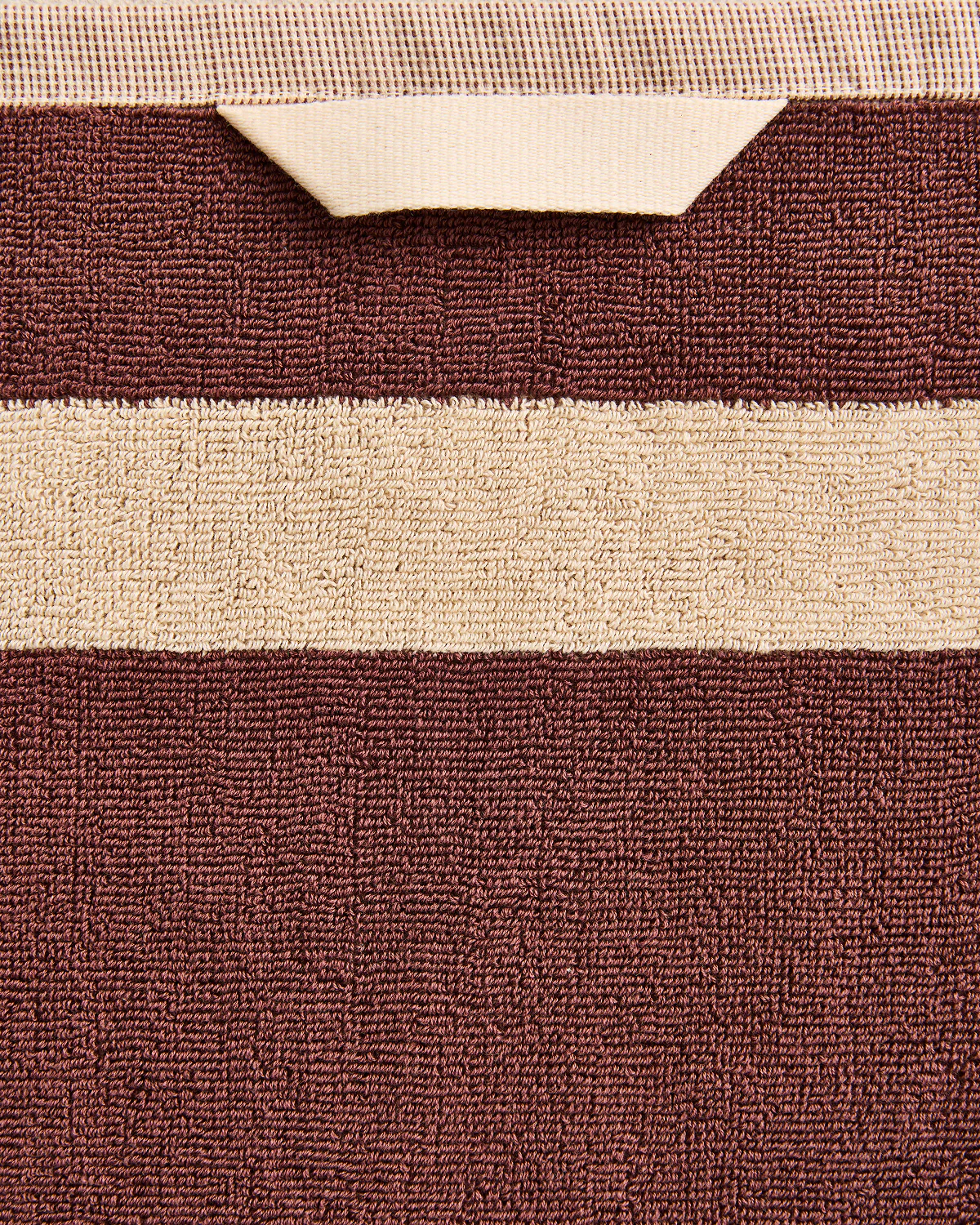 Crème & Cacao Two-Toned 100% Cotton Terry Hand Towels (Set of Two) - Image 7