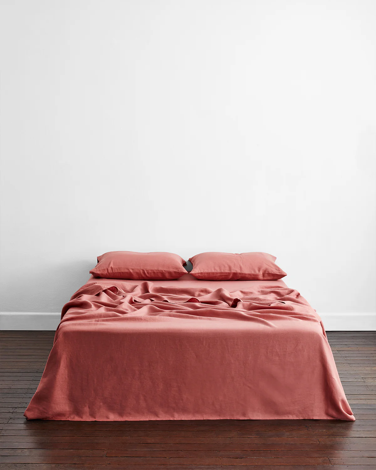 Crème, Pink Clay & Terracotta 100% French Flax Linen Bedding Bundle - Image 5