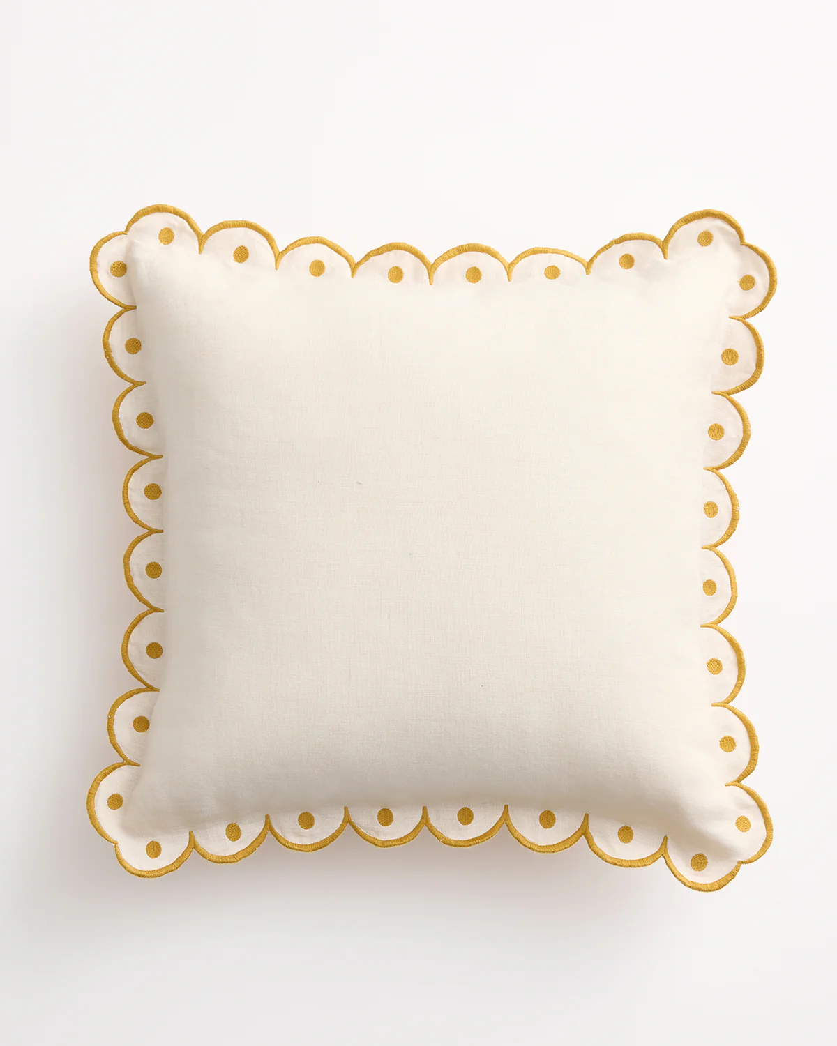 Crème & Turmeric 100% French Flax Linen Arch Cushion Cover