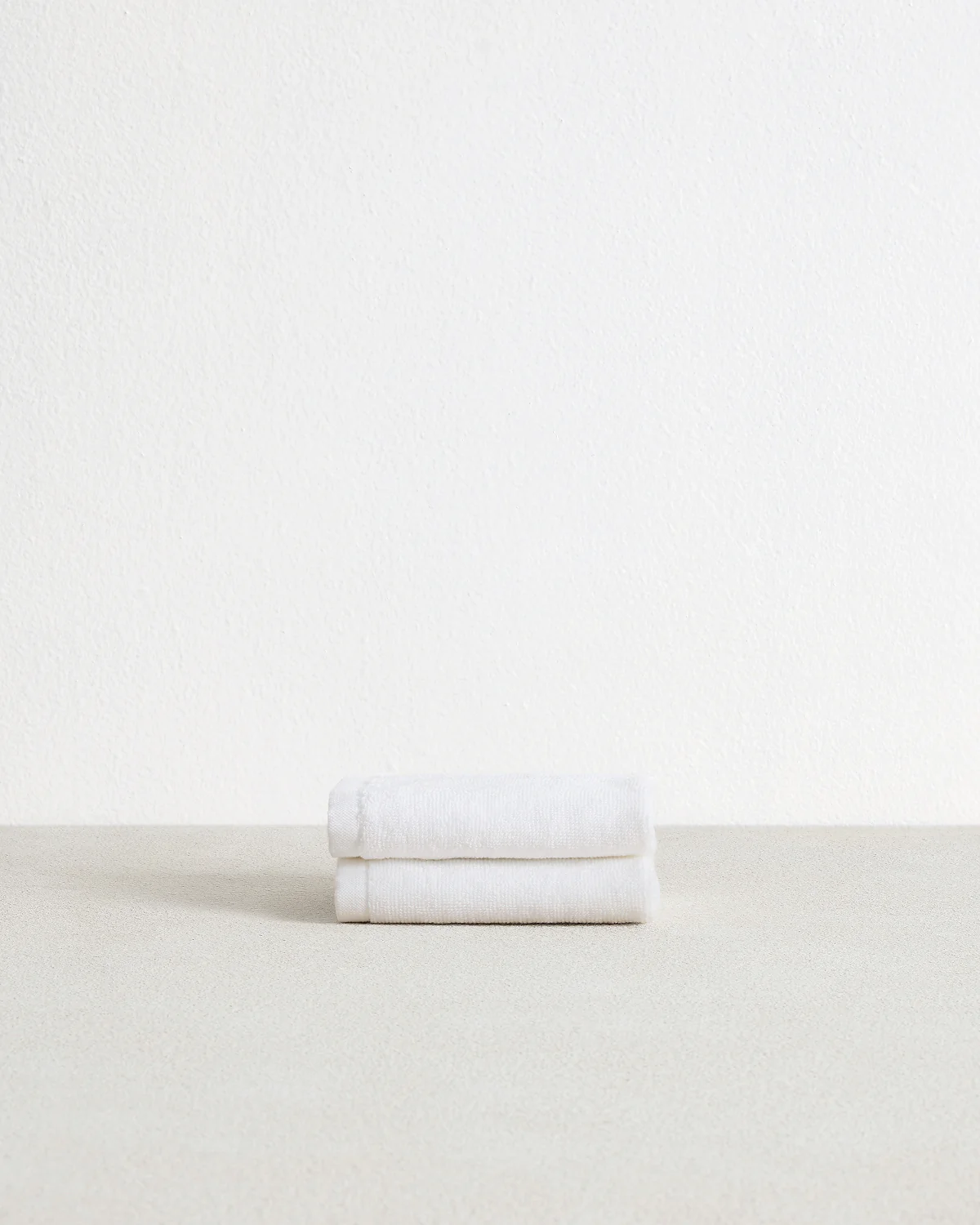 Crisp White 100% Cotton Terry Face Washers (Set of Two)