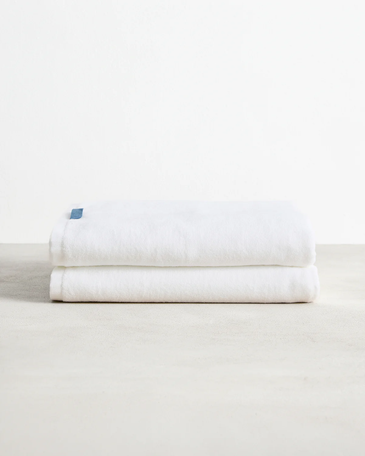 Crisp White 100% Cotton Terry Bath Sheets (Set of Two)