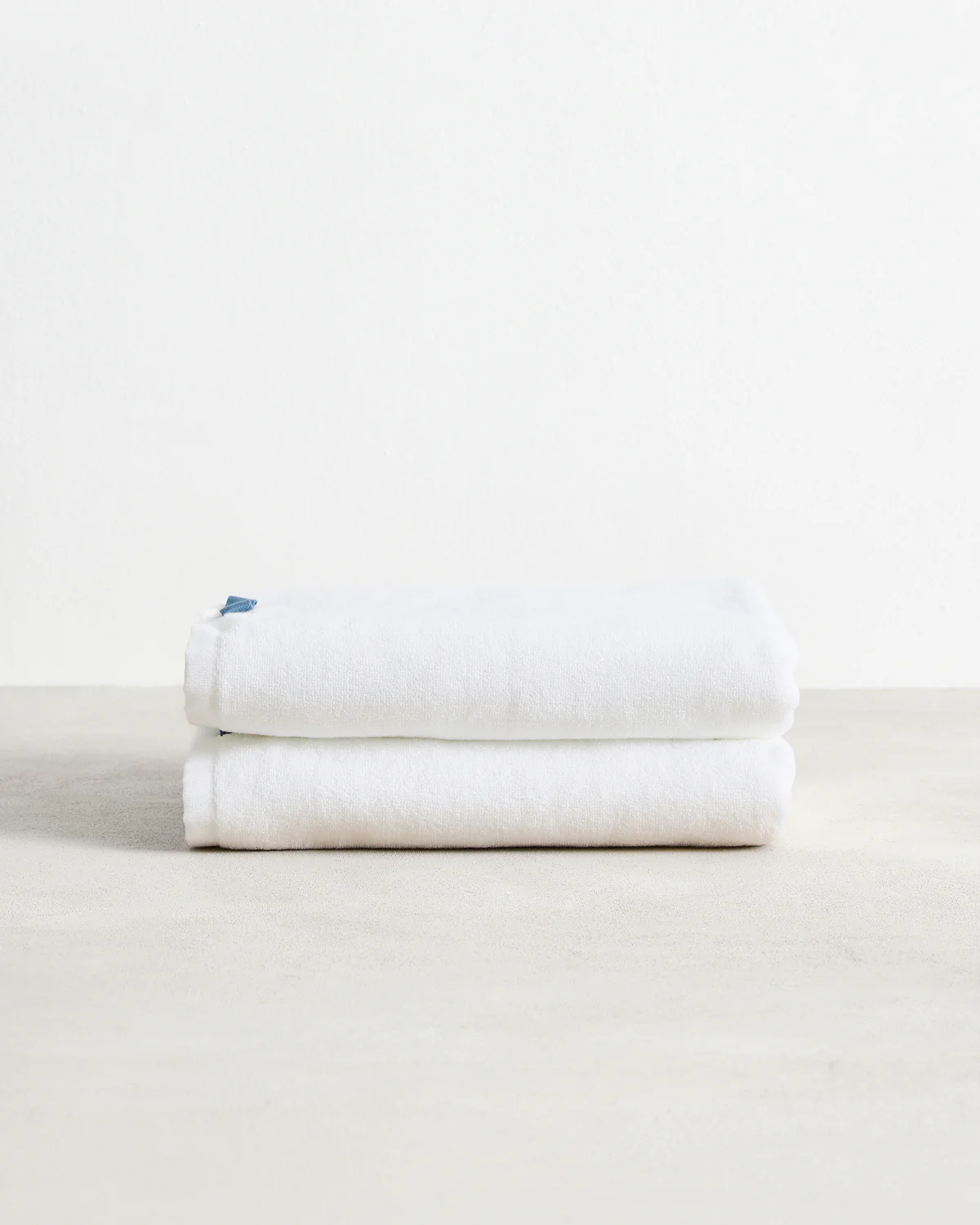 Crisp White 100% Cotton Terry Bath Towels (Set of Two)