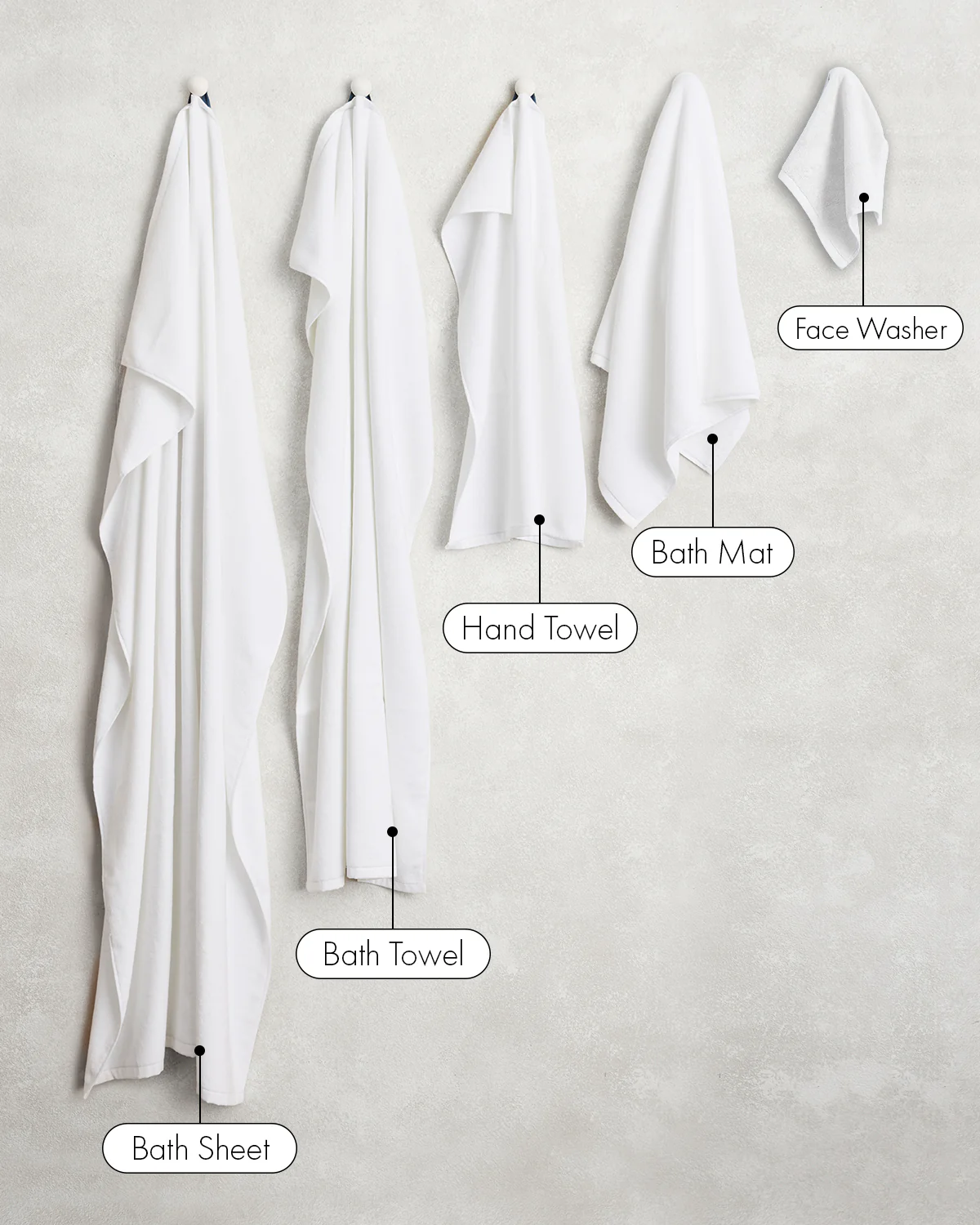 Crisp White 100% Cotton Terry Bath Towel - Image 5