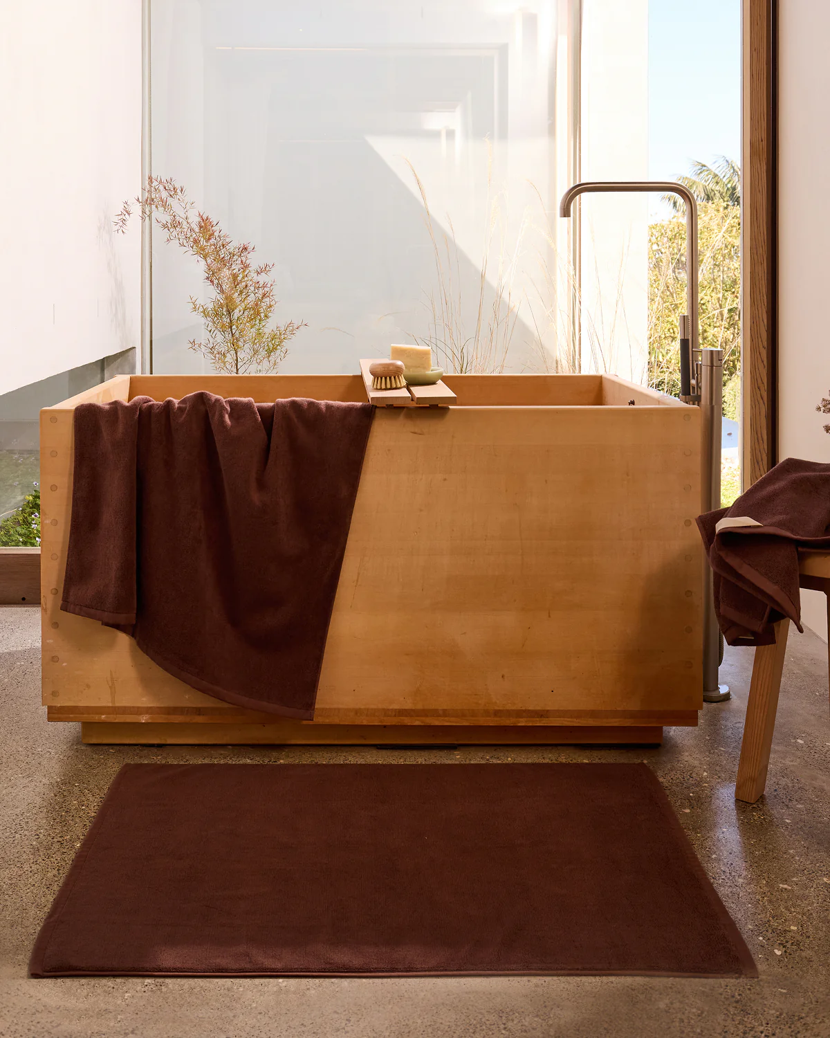 Espresso 100% Cotton Terry Bath Mat - Image 2