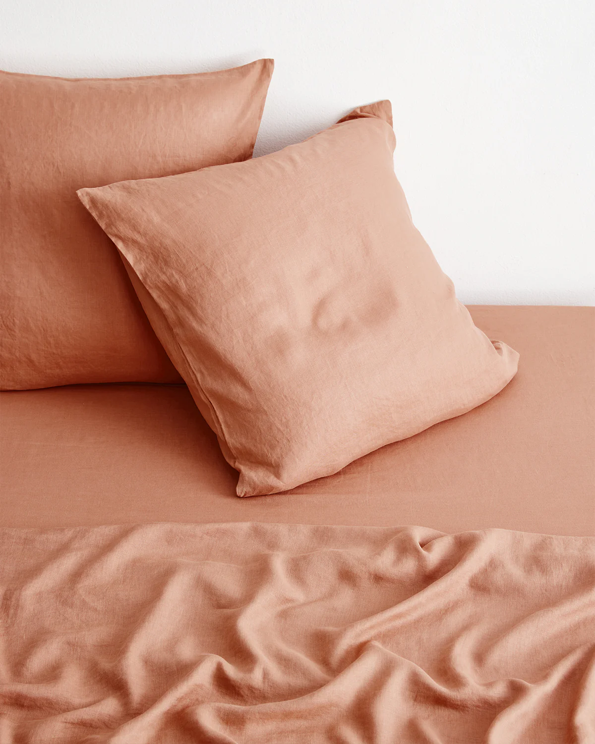 Hazelnut 100% French Flax Linen European Pillowcases (Set of Two) - Image 2