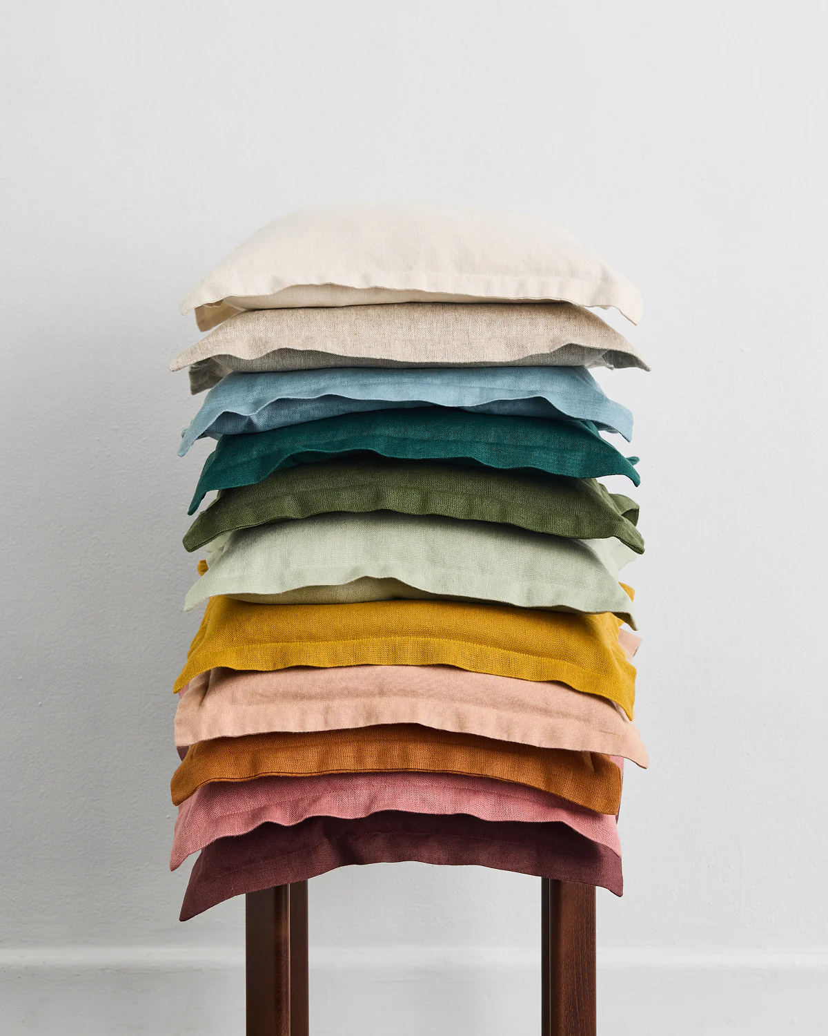 Rust 100% French Flax Linen Cushion Cover - Image 3