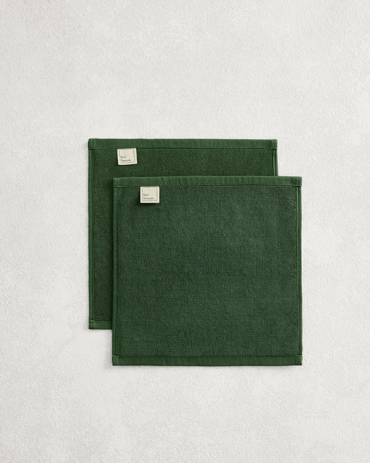 Moss 100% Cotton Terry Face Washers (Set of Two) - Image 2