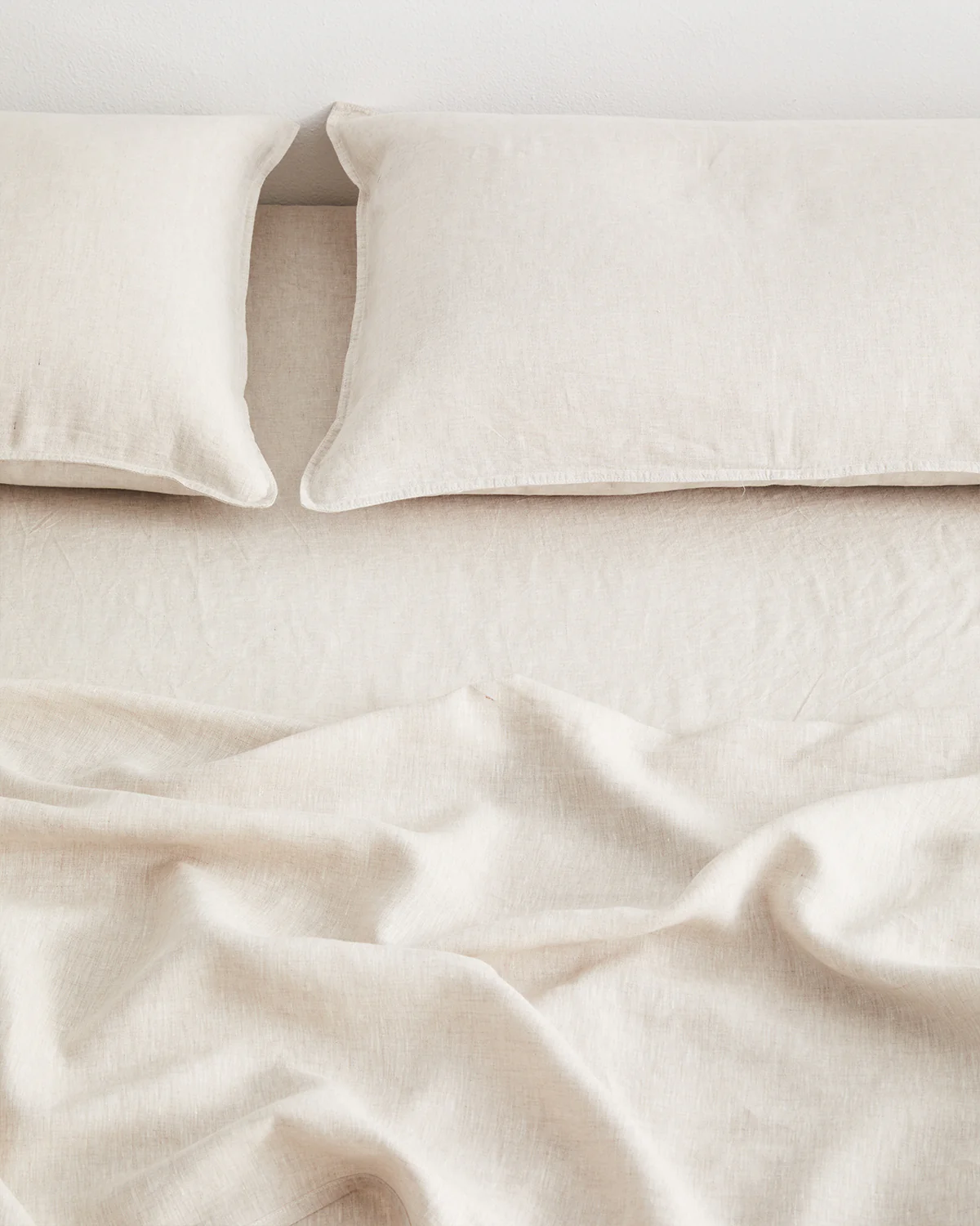 Oatmeal 100% French Flax Linen Fitted Sheet - Image 2