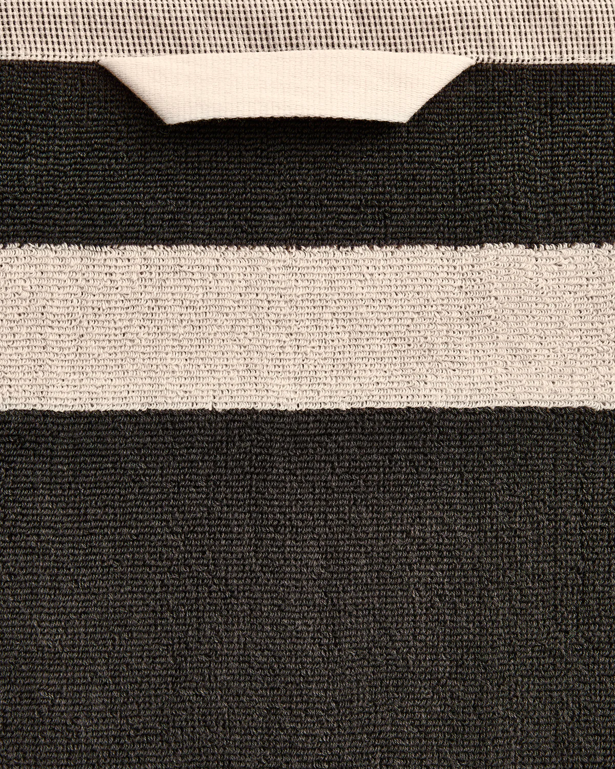 Oatmeal & Charcoal Two-Toned 100% Cotton Terry Hand Towel - Image 6