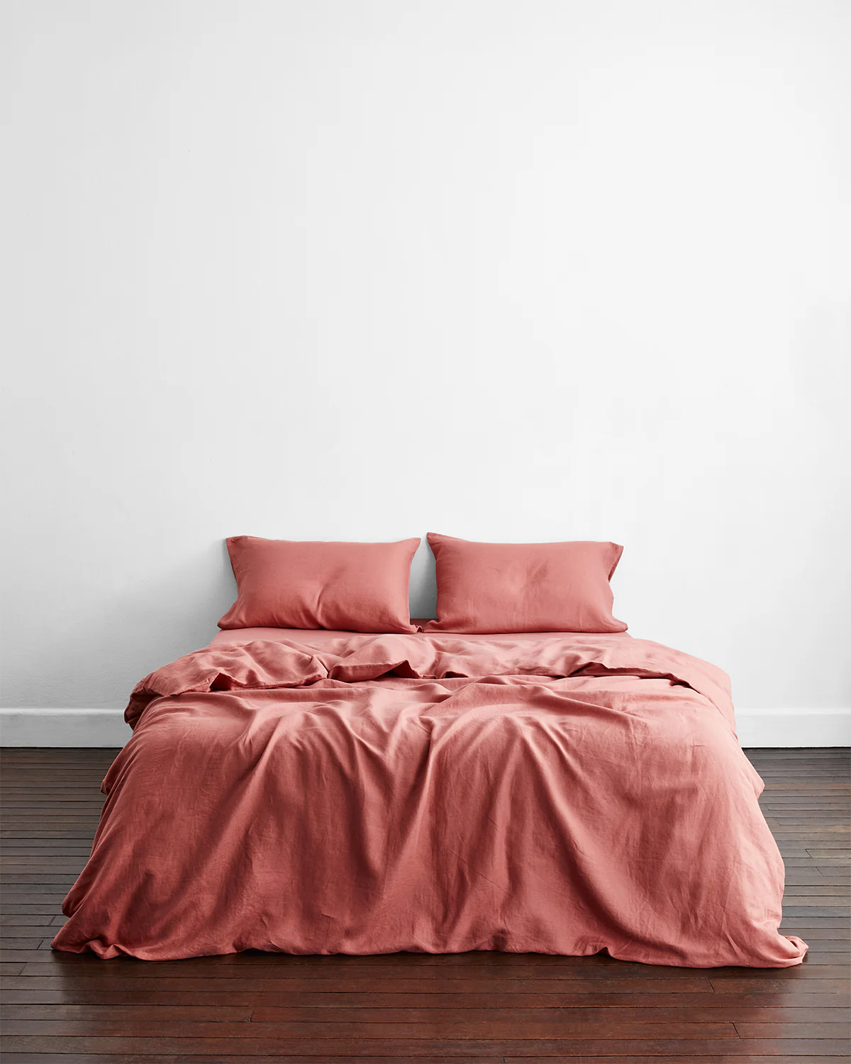 Pink Clay 100% French Flax Linen Duvet Cover - Image 2