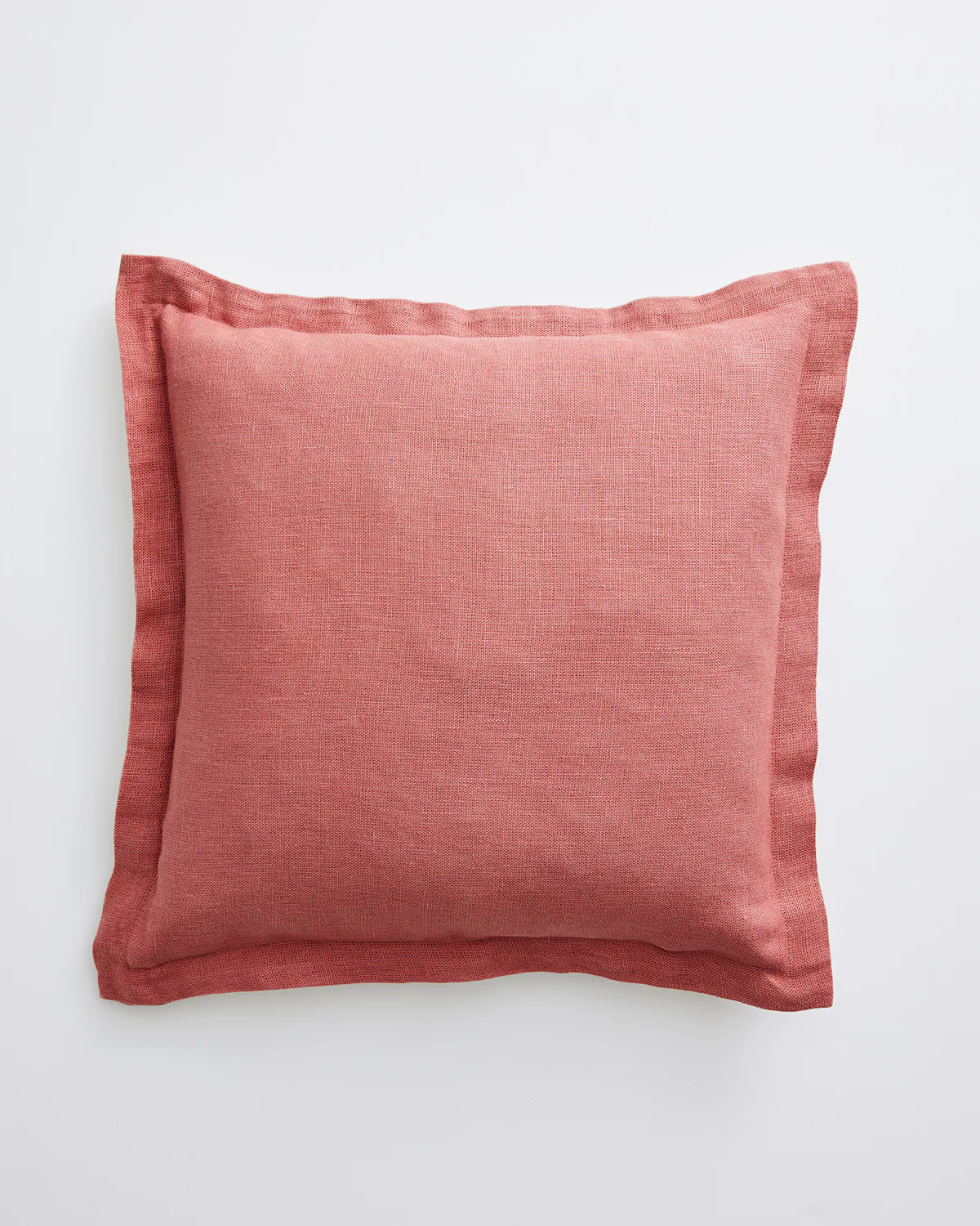 Pink Clay 100% French Flax Linen Cushion Cover - Image 2