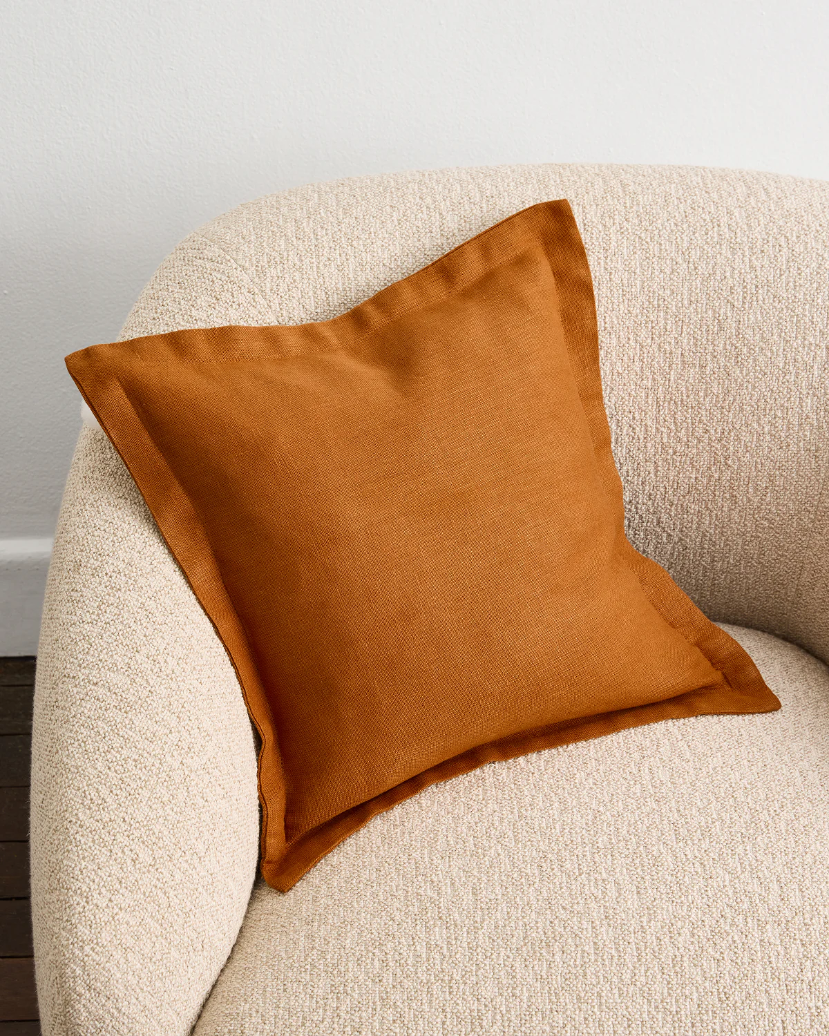 Rust 100% French Flax Linen Cushion Cover