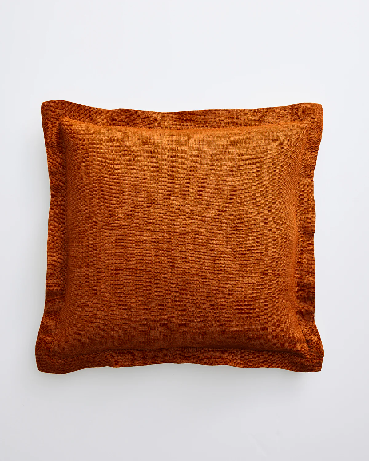 Rust 100% French Flax Linen Cushion Cover - Image 2