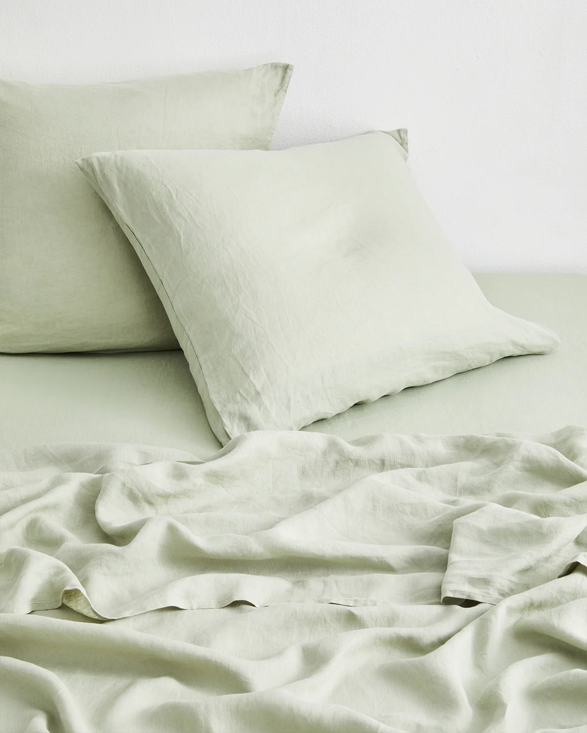 Sage 100% French Flax Linen European Pillowcases (Set of Two) - Image 2