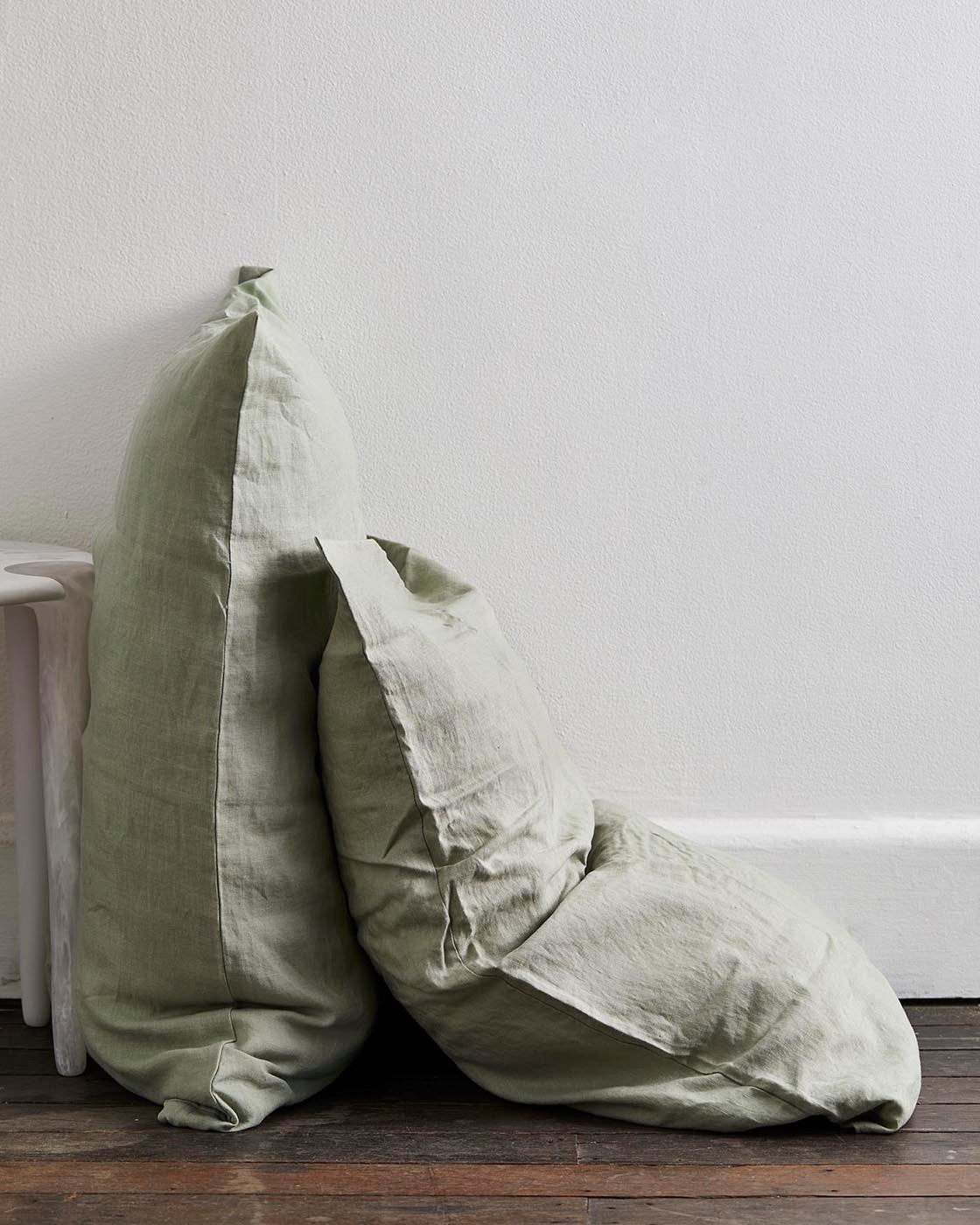 Sage & White 100% French Flax Linen Bedding Bundle - Image 7