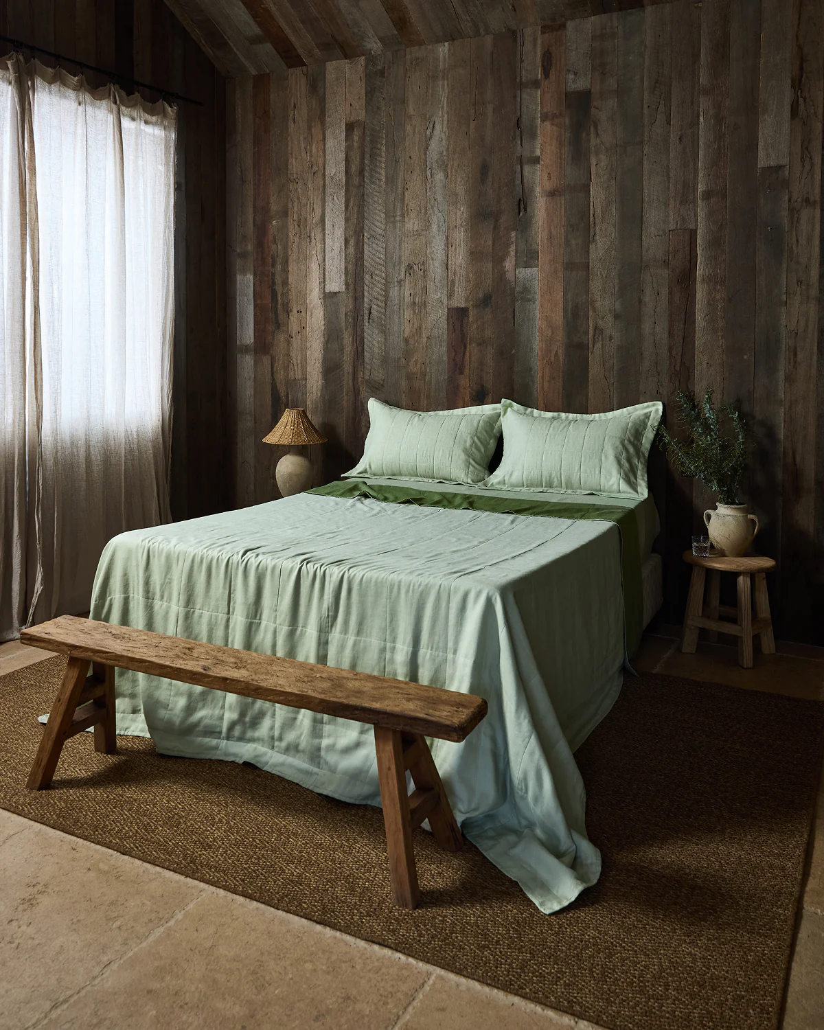 Sage & Olive 100% French Flax Linen Quilt Set - Image 6