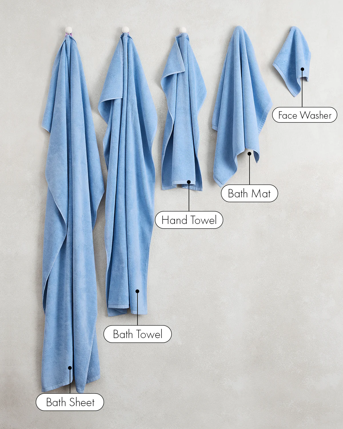 Sky 100% Cotton Terry Bath Sheet Bundle - Image 4