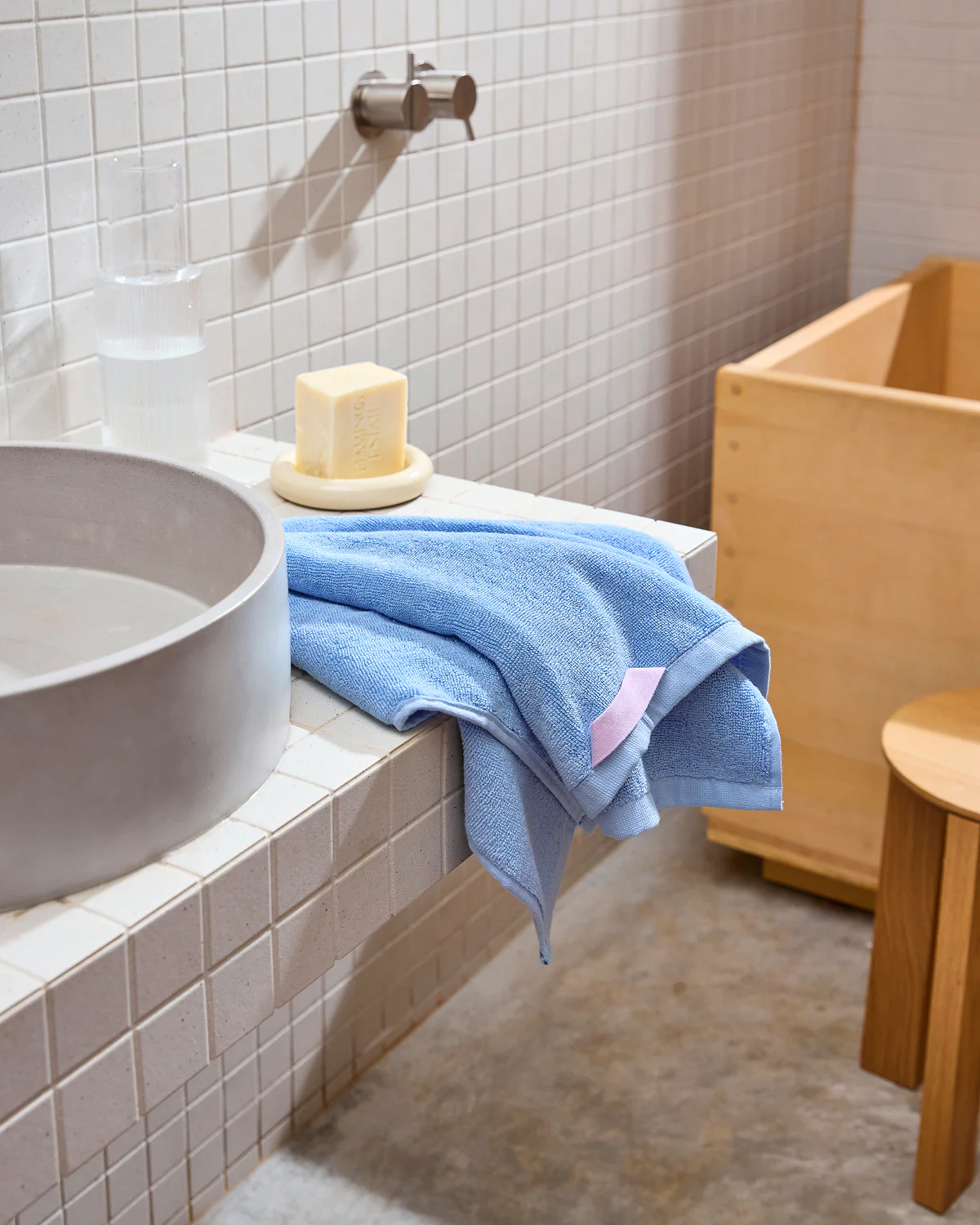 Sky 100% Cotton Terry Hand Towels (Set of Two) - Image 2