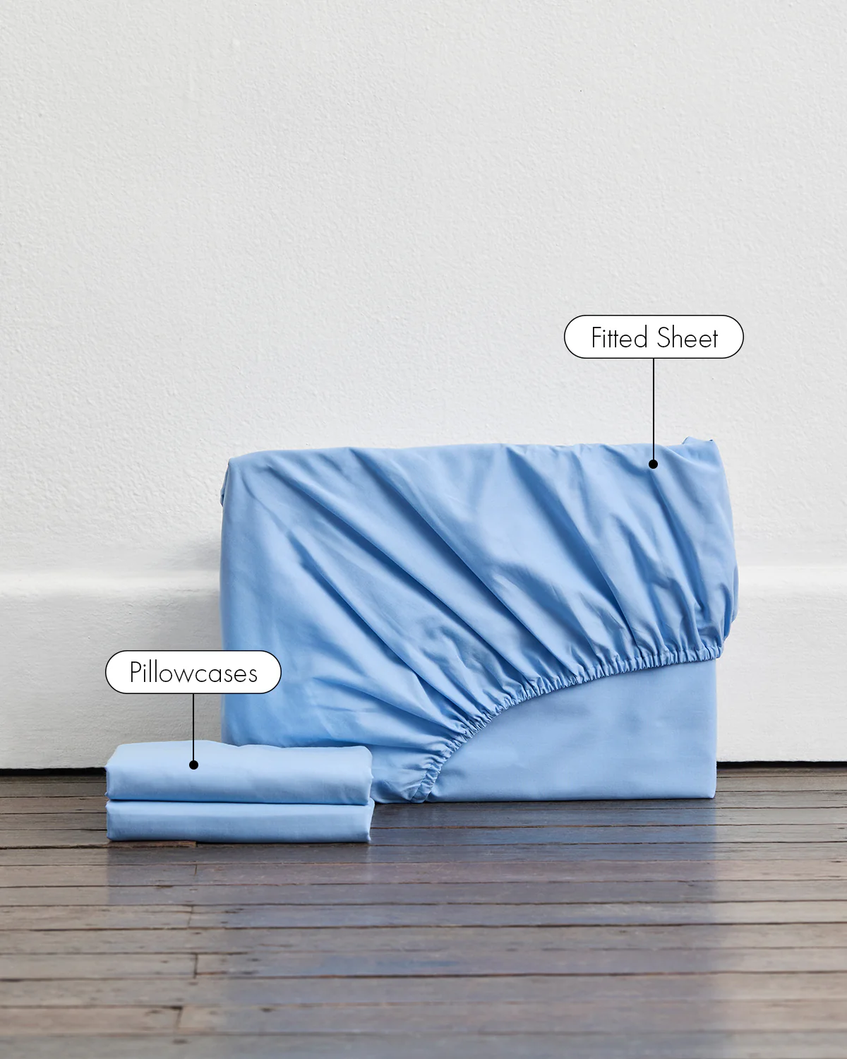 Sky 100% Organic Cotton Fitted Sheet Set - Image 2