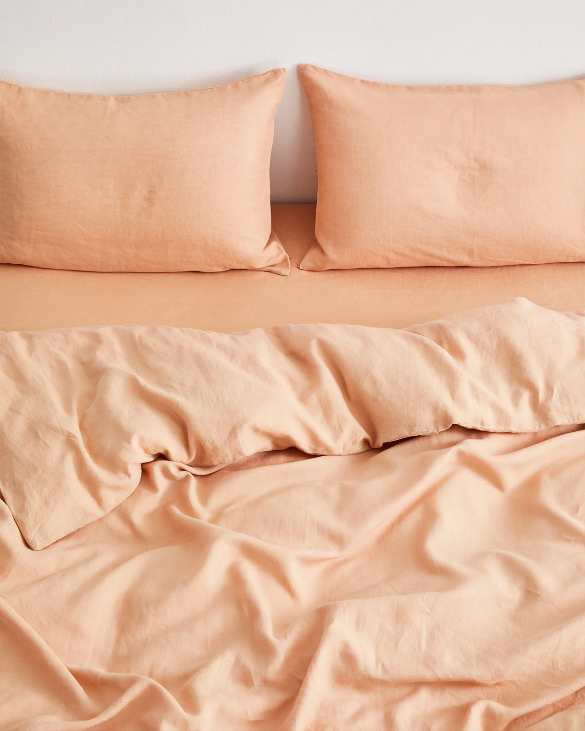 Terracotta 100% French Flax Linen Pillowcases (Set of Two) - Image 2