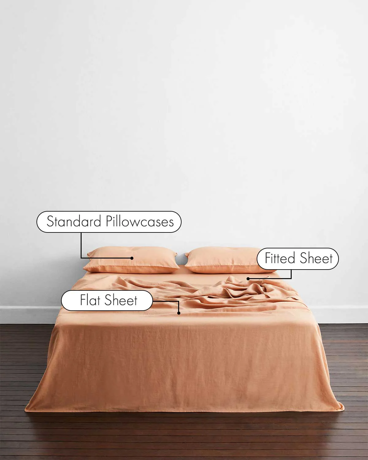 Terracotta 100% French Flax Linen Sheet Set - Image 2