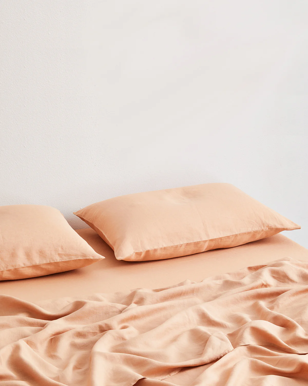 Terracotta 100% French Flax Linen Fitted Sheet Set - Image 3