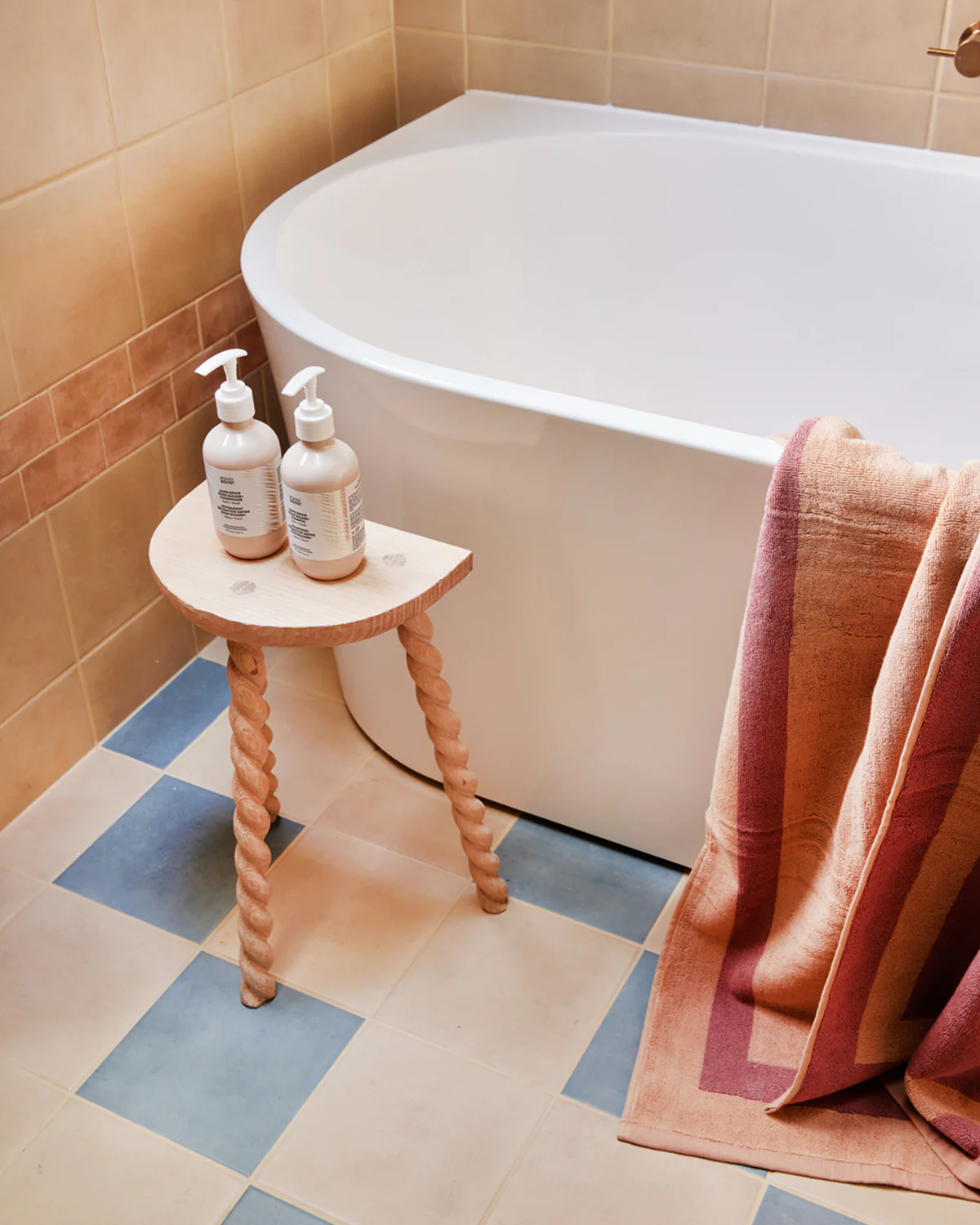 Terracotta & Pink Clay Two-Toned 100% Cotton Terry Bath Towels (Set of Two) - Image 4