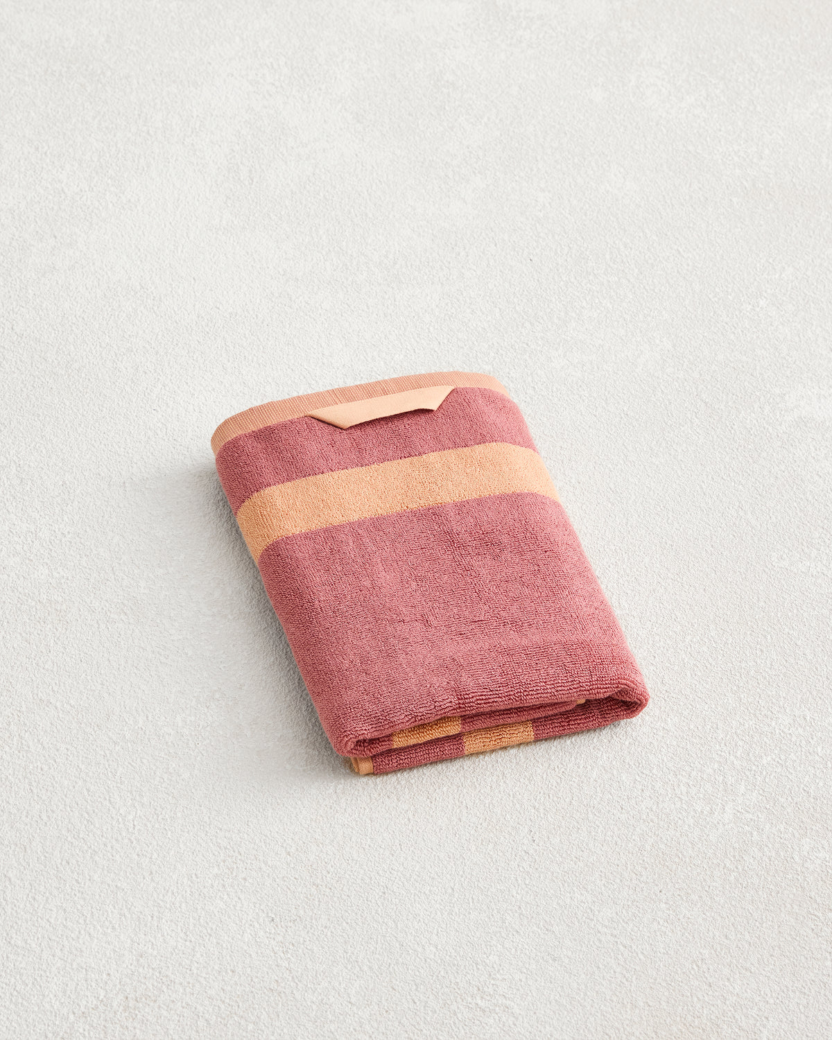 Terracotta & Pink Clay Two-Toned 100% Cotton Terry Hand Towel