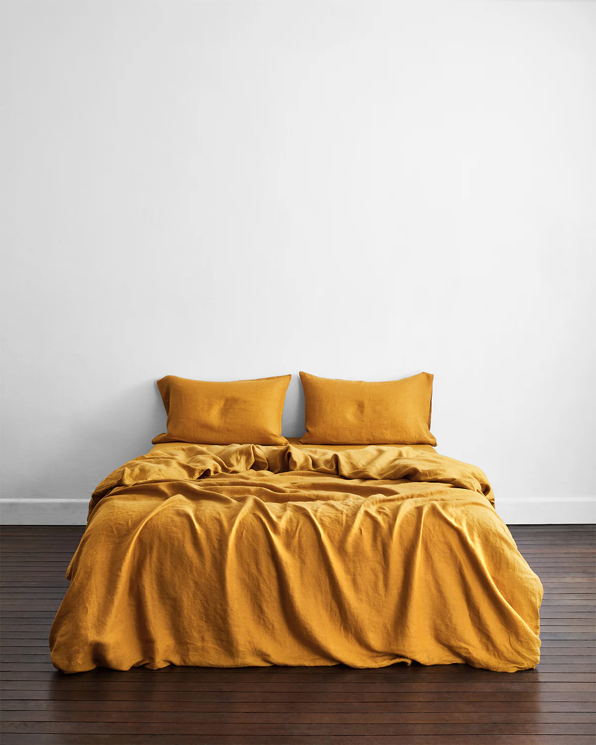 Turmeric 100% French Flax Linen Duvet Cover - Image 2